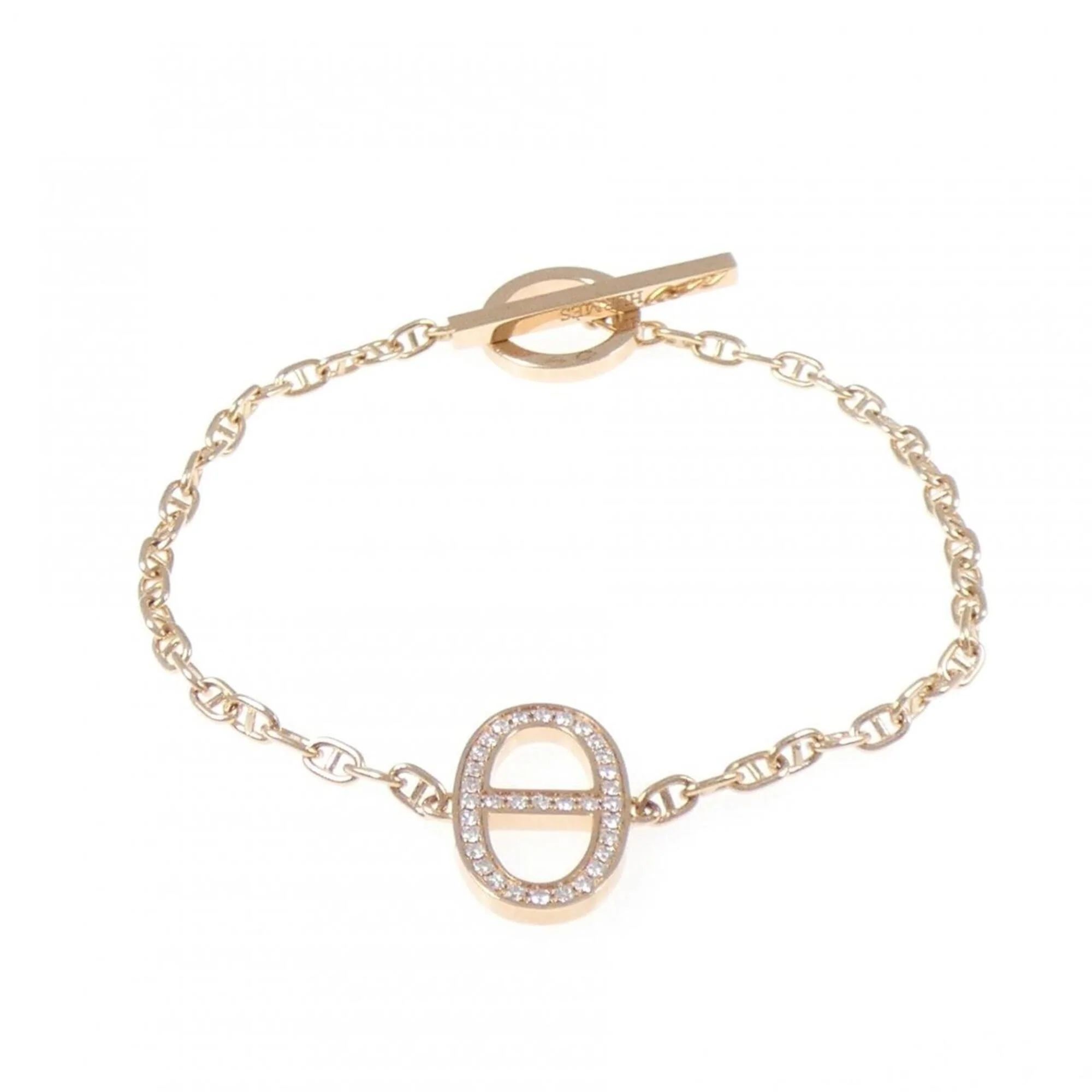 Chaine D'Ancre Contour Bracelet 18K Rose Gold With Diamond - Image 3