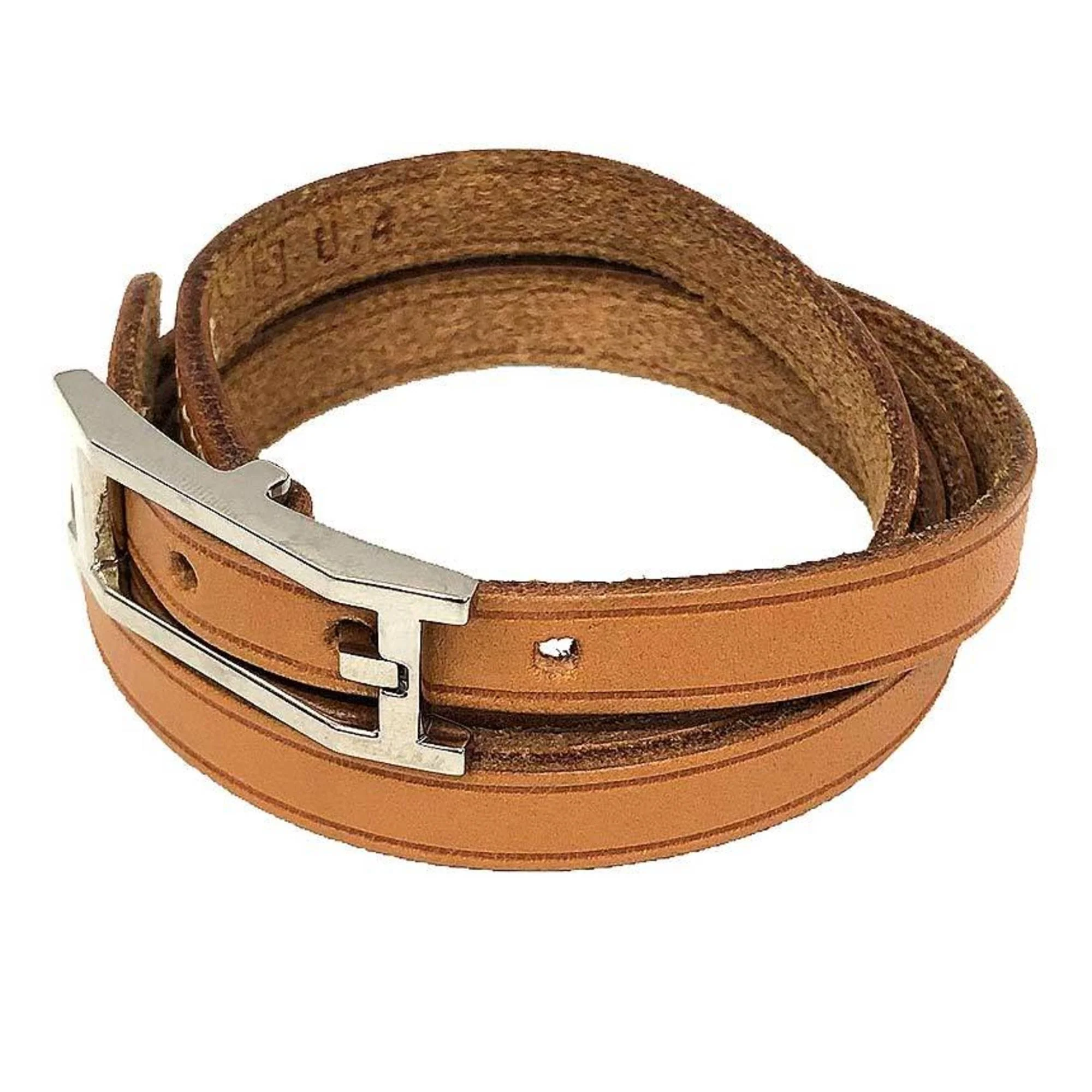 Charm Bracelet Leather Camel