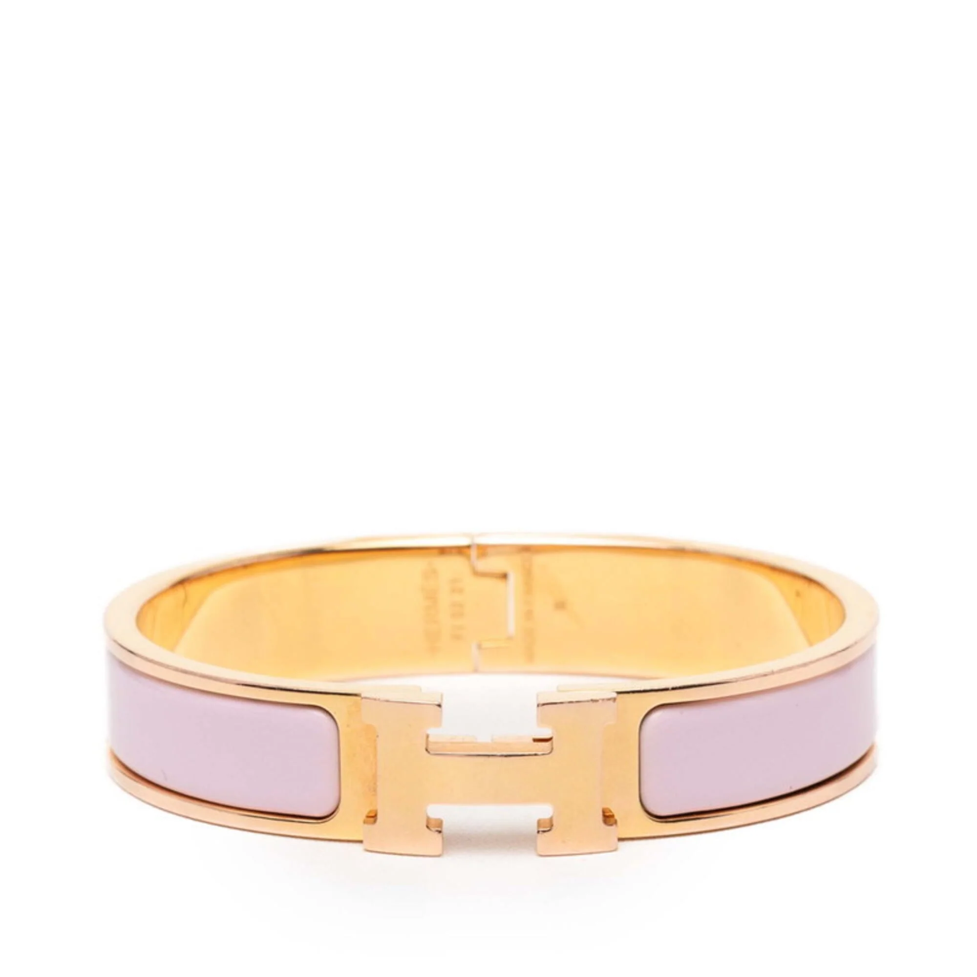 Clic Bracelet Enamel Gold and Pink