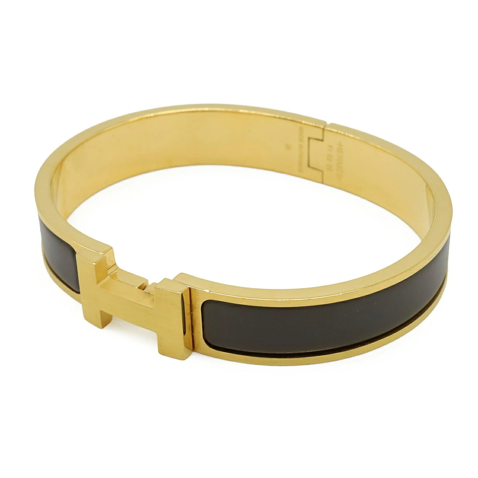 Clic Bracelet Enamel Golden Yellow Gris Etain Matte - Image 3