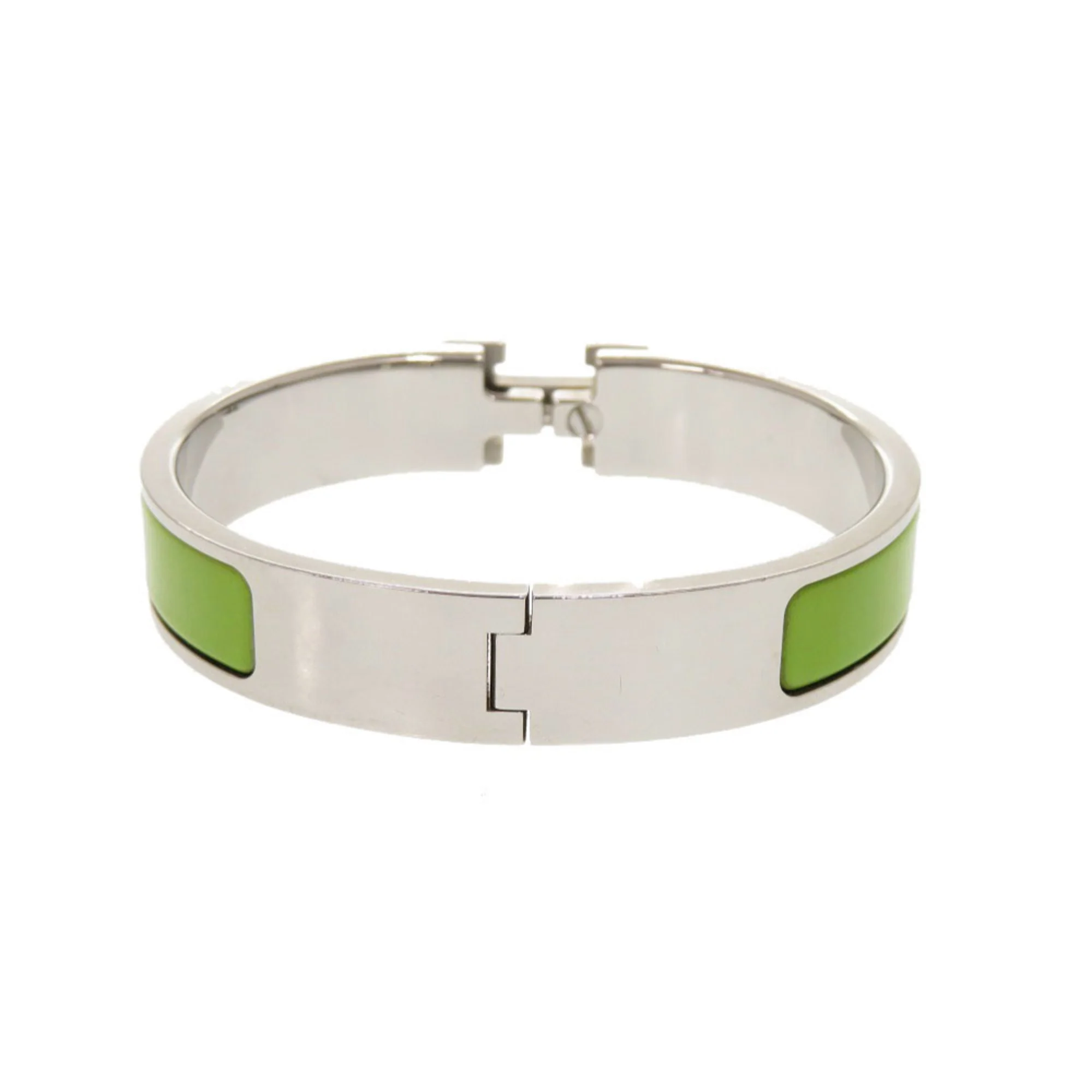 Clic Bracelet Metal Green and Silver - Image 3