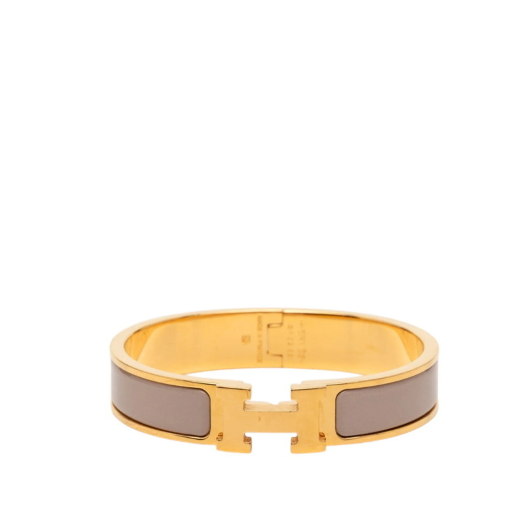 Click H Bracelet Gold Beige Plated Mini