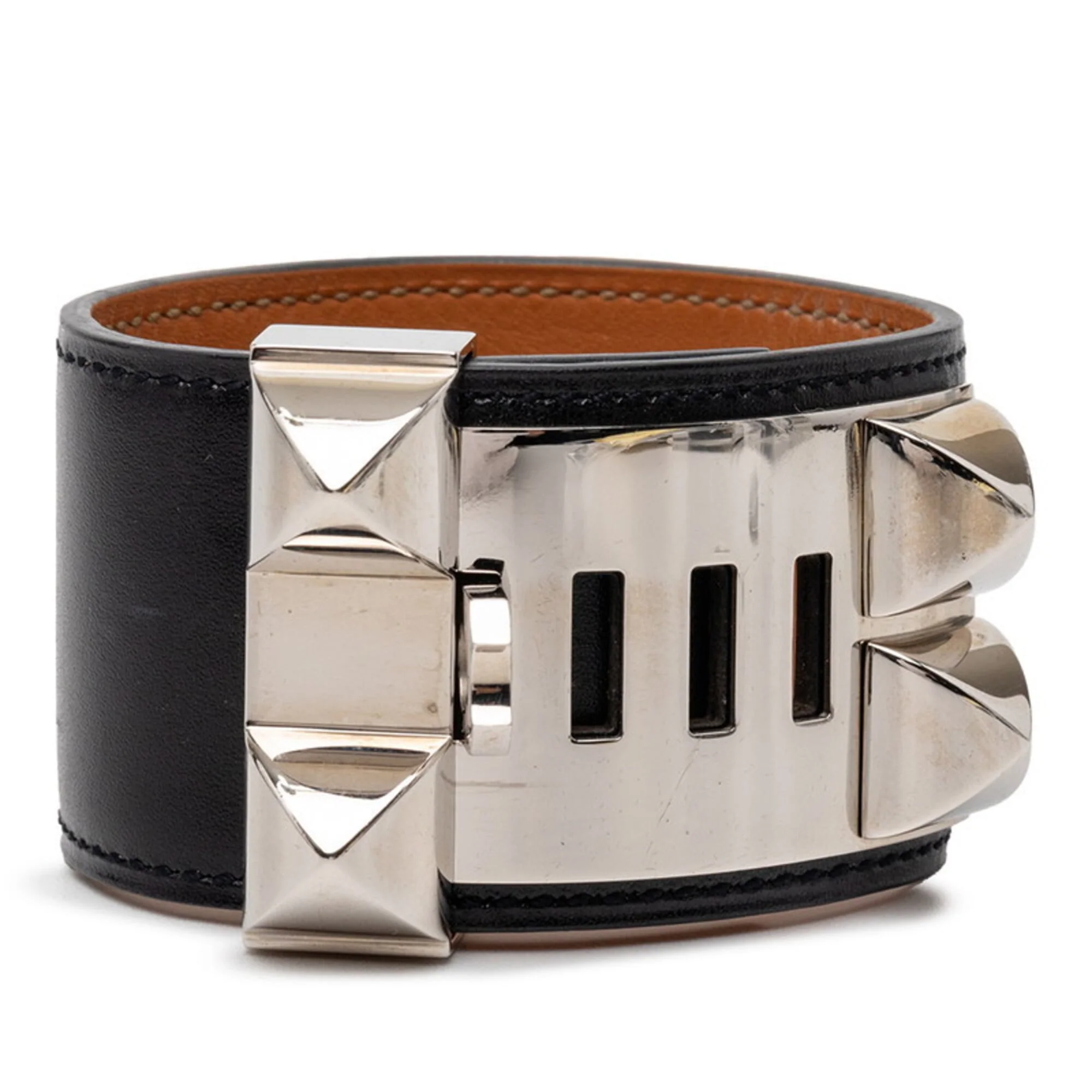 Collier de Chien Bracelet Box Calf Leather and Metal - Image 3