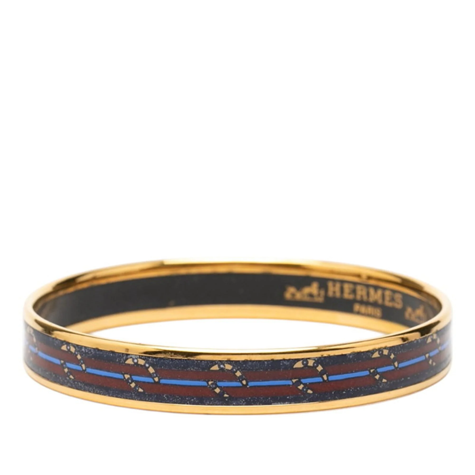Email PM Cloisonné Bracelet Gold and Navy Plated Mini - Image 2
