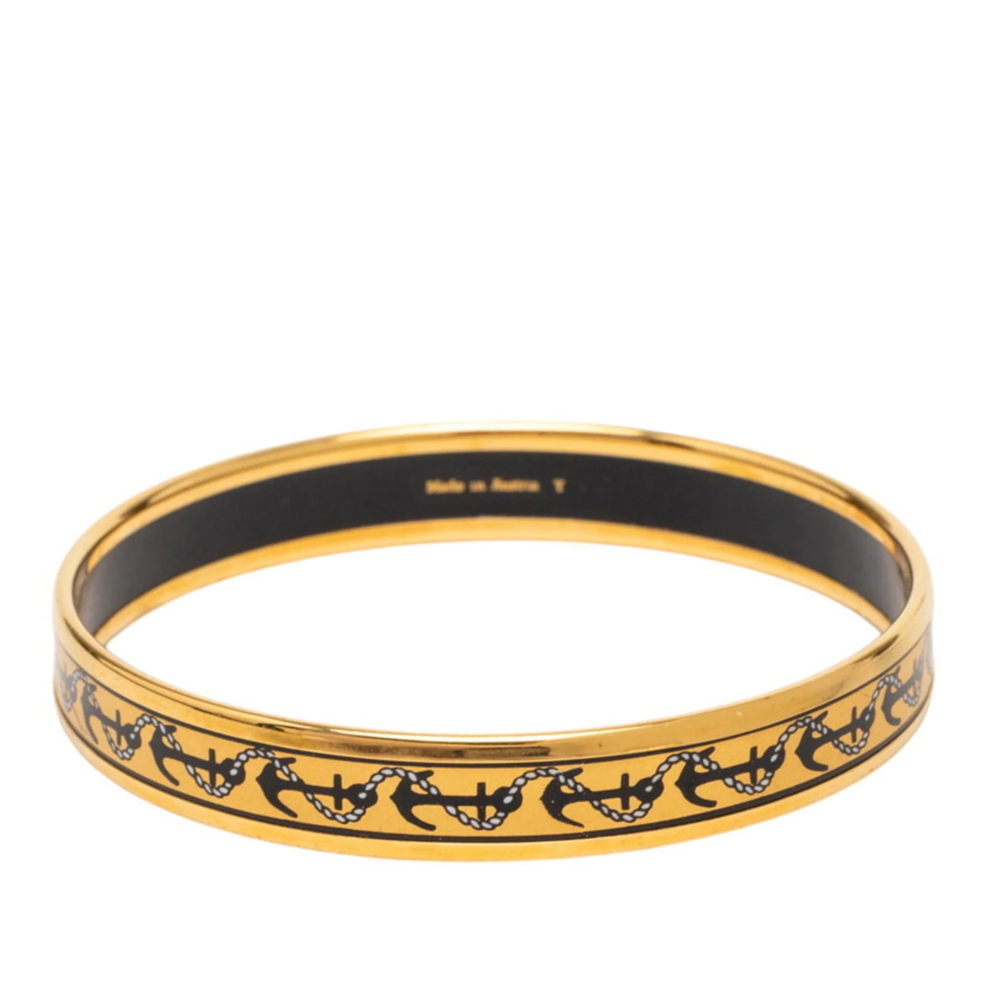 Emaille Bracelet Gold Plated and Black - Image 3