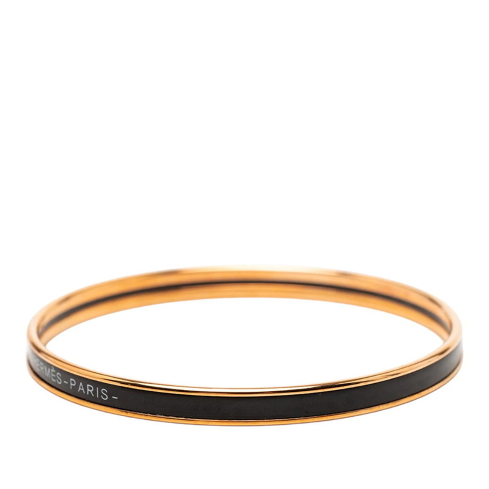 Enamel Bracelet Black and Gold - Image 2