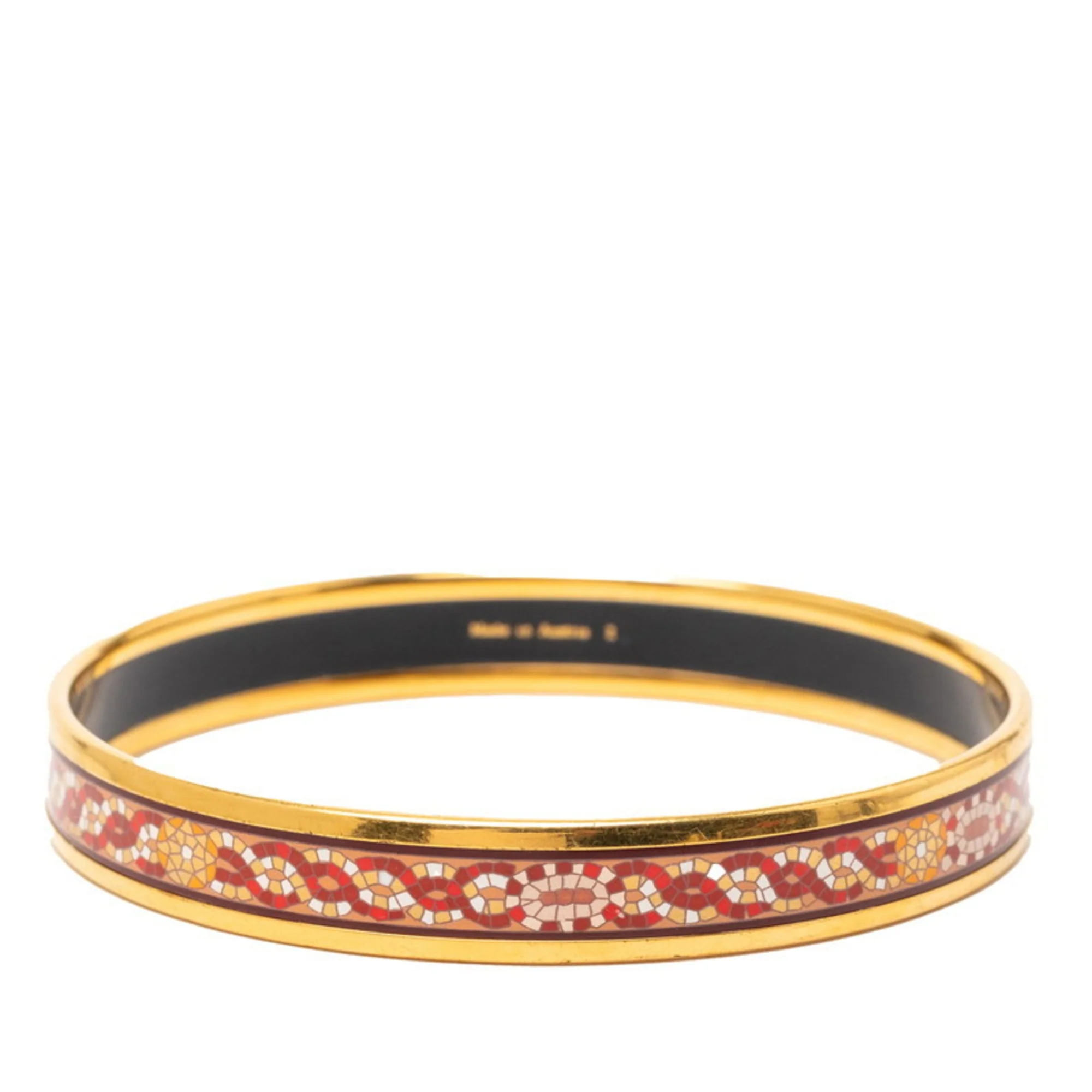 Enamel Cloisonne Bracelet Gold and Red Plated Mini - Image 3