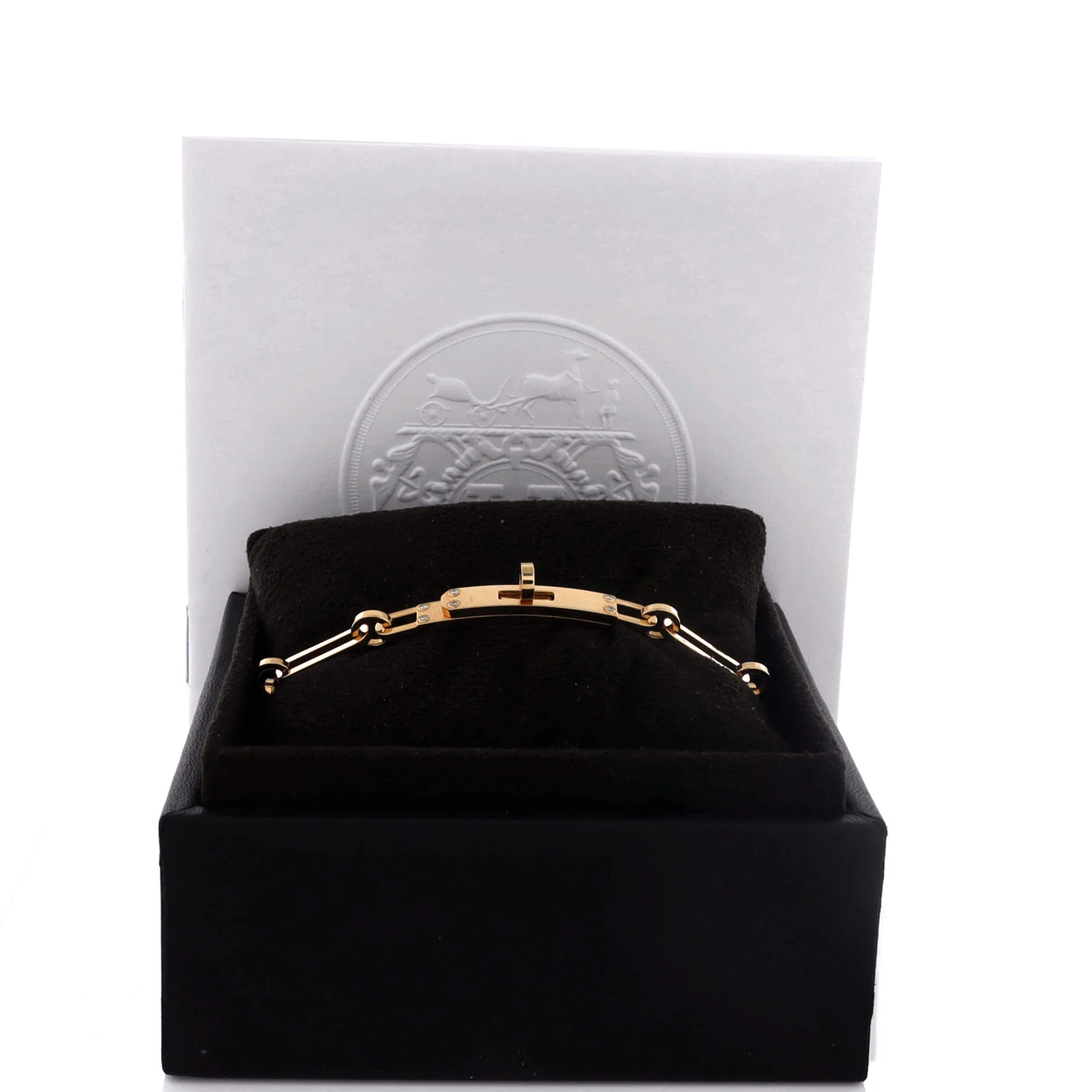 Kelly Chaine Bracelet 18K Yellow Gold with Diamonds Small - Image 2
