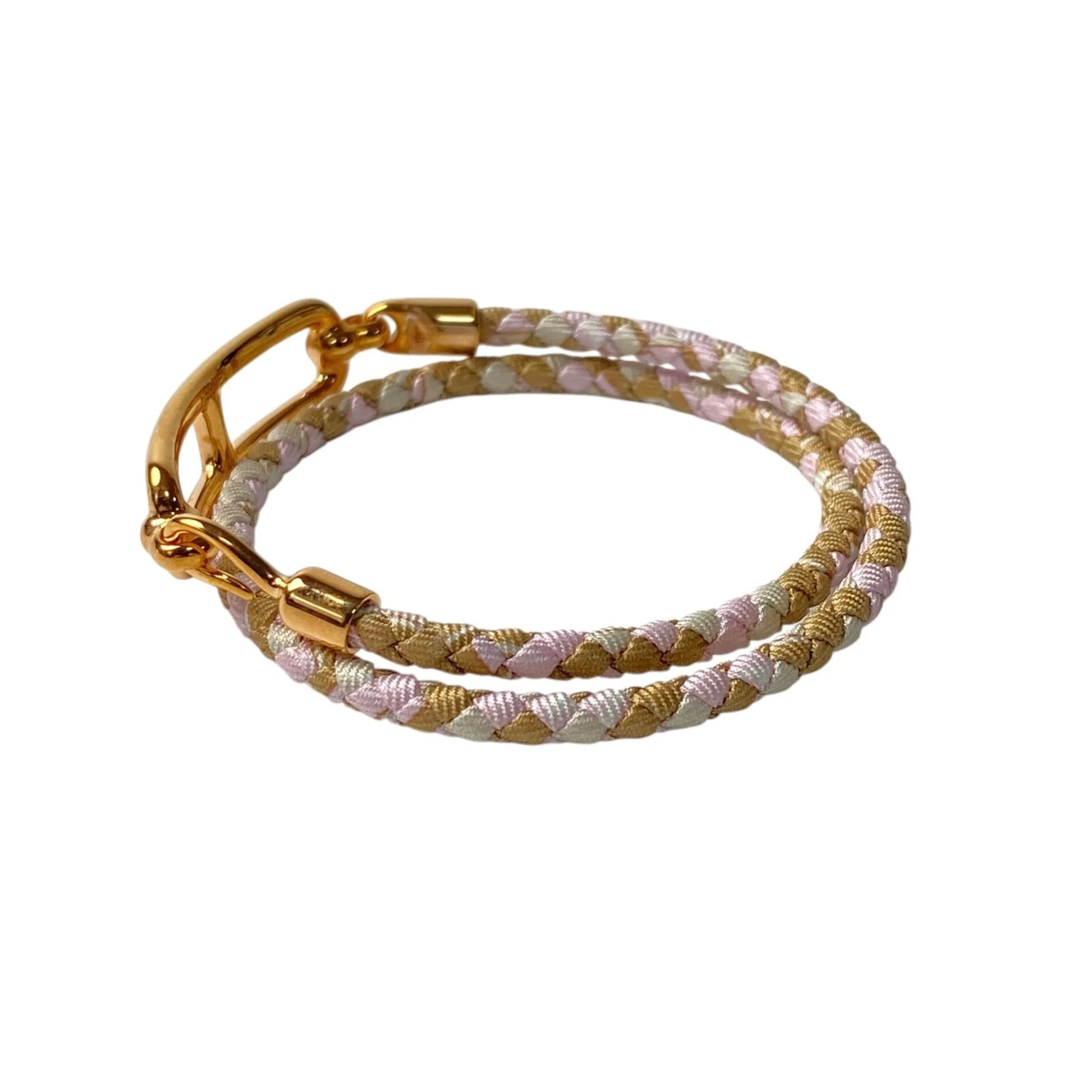 Luli Double Tour Bracelet Brown Gold Pink - Image 2