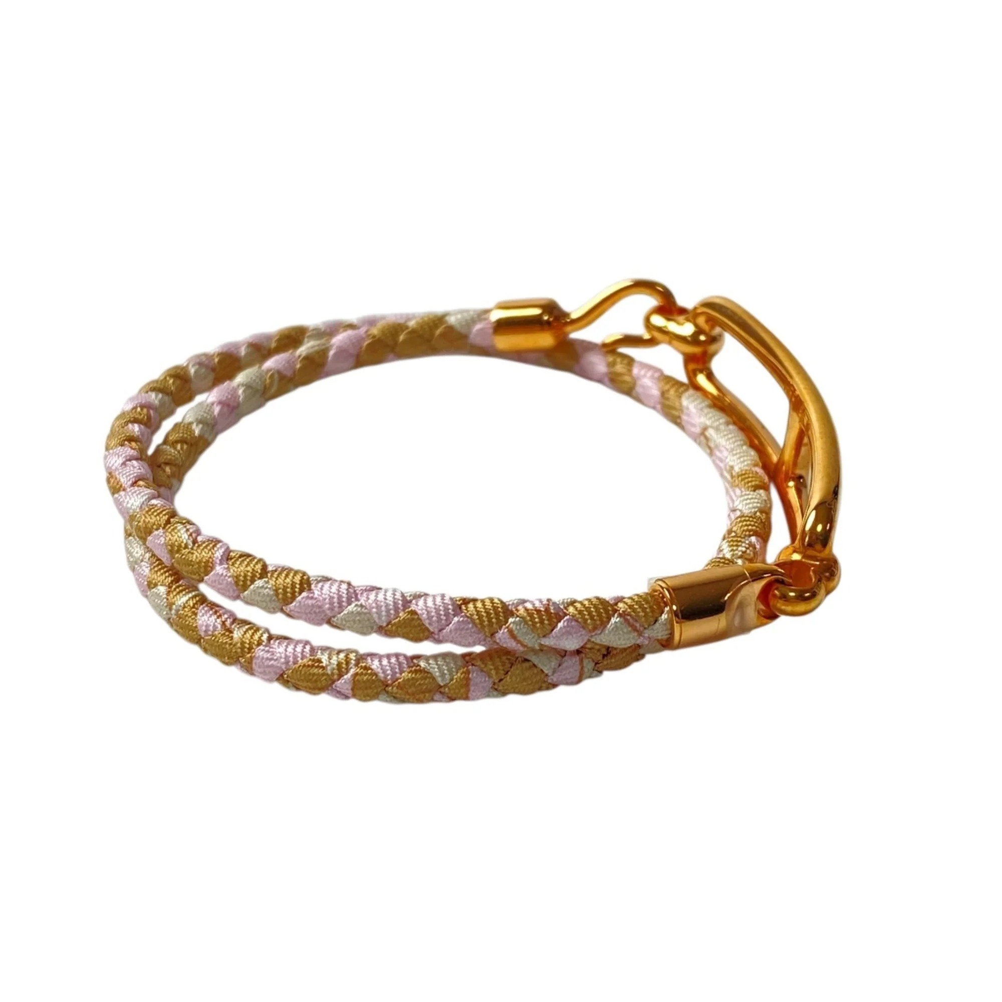 Luli Double Tour Bracelet Brown Gold Pink - Image 3