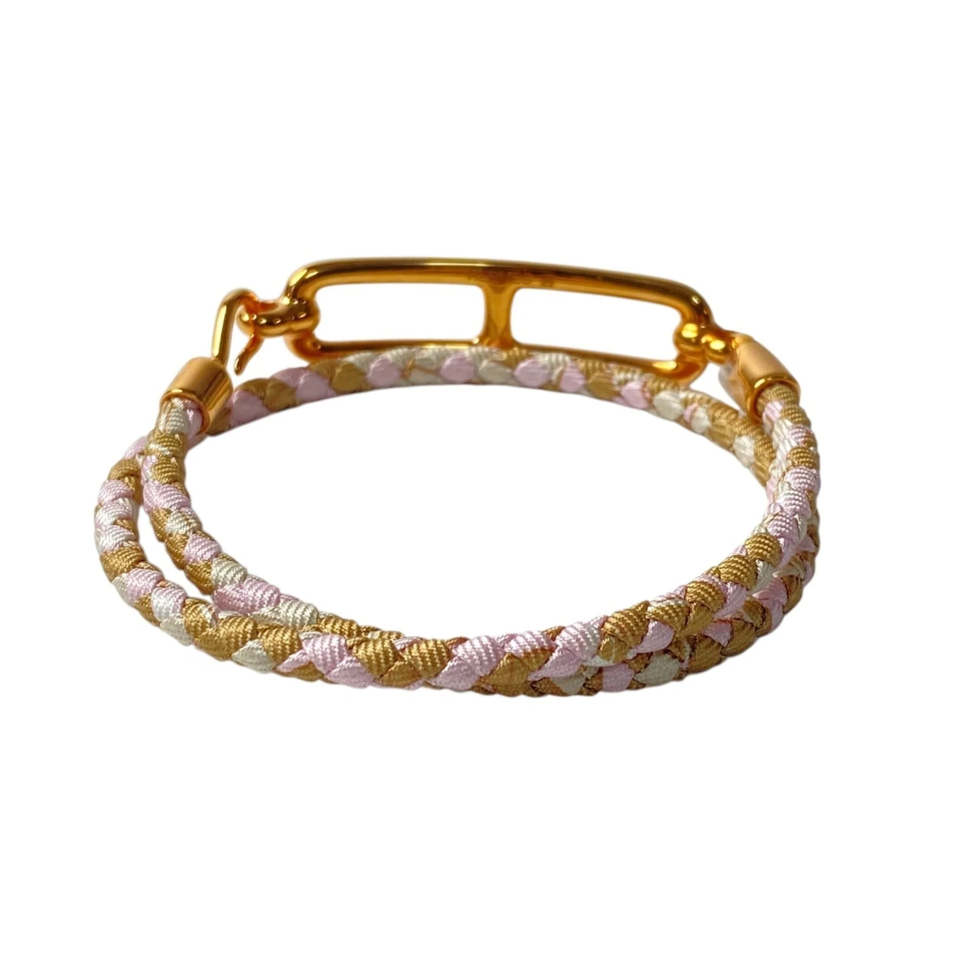 Luli Double Tour Bracelet Brown Gold Pink - Image 4