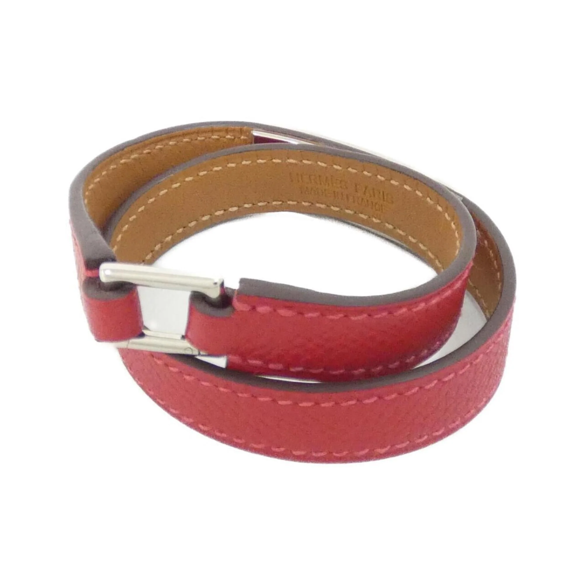 Rivale Double Tour Bracelet Epsom Leather Rouge Casaque - Image 2