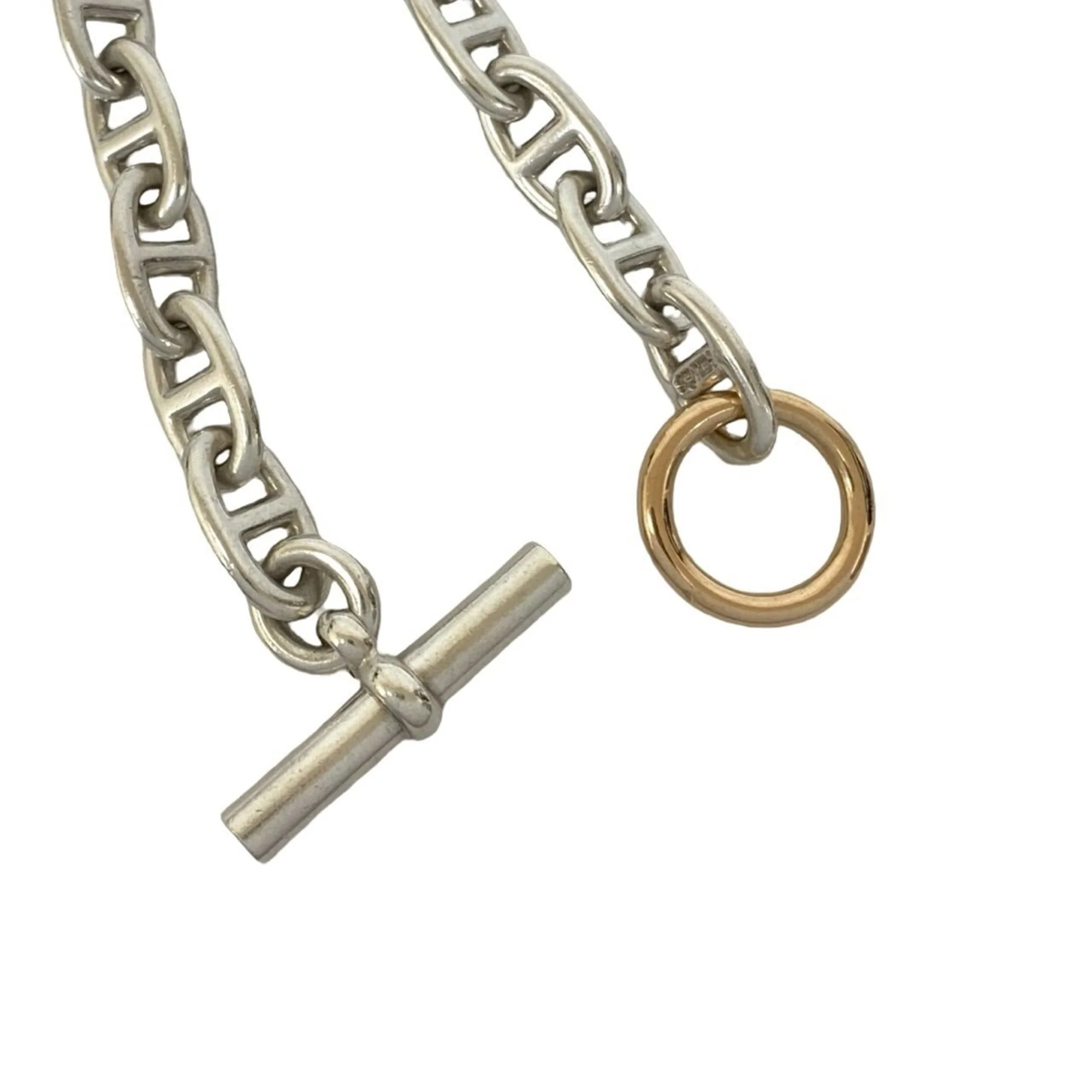 Vintage Chaine d'Ancre Bracelet 18K Rose Gold and Sterling Silver - Image 4