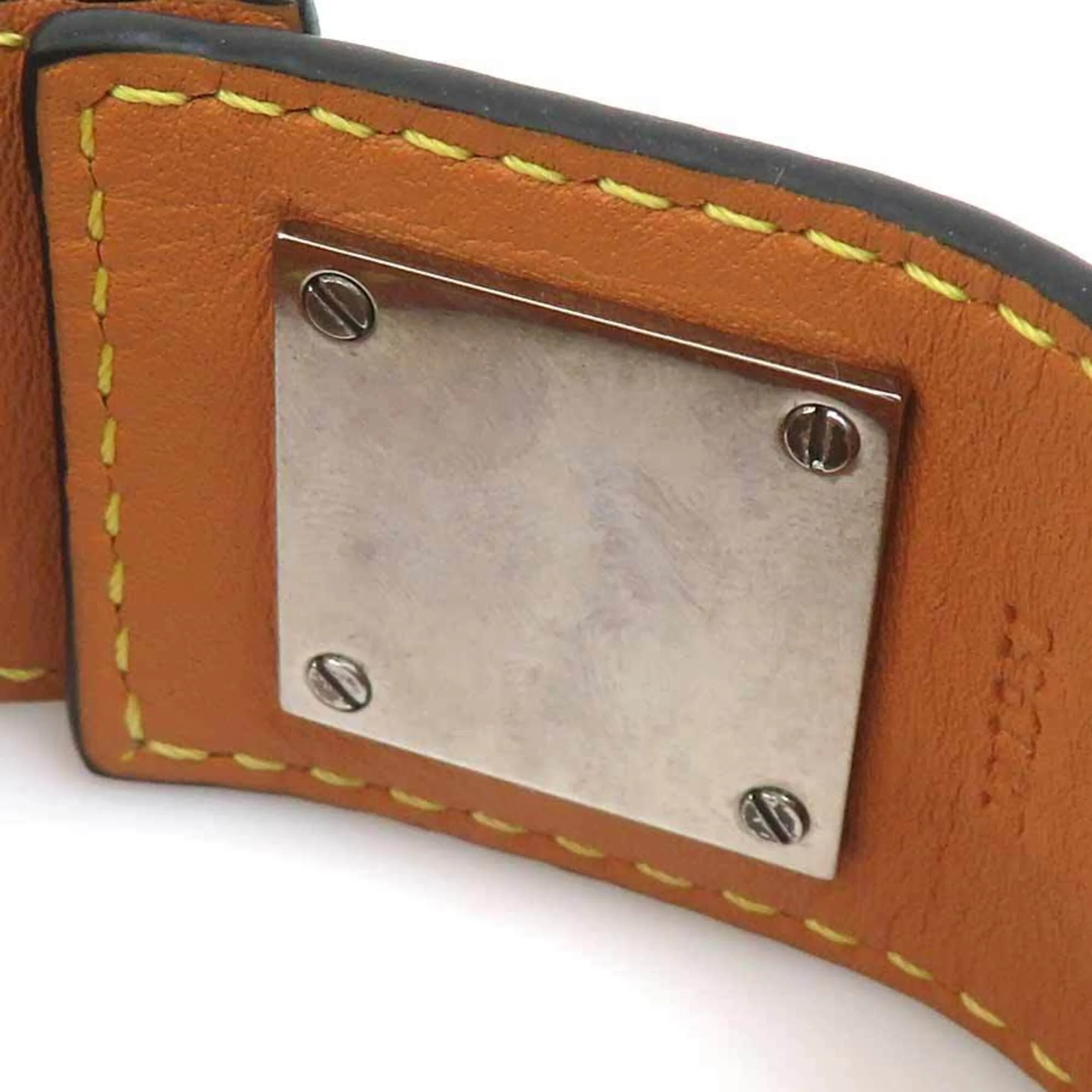 Bracelet Leather and Metal Black and Silver - Image 8