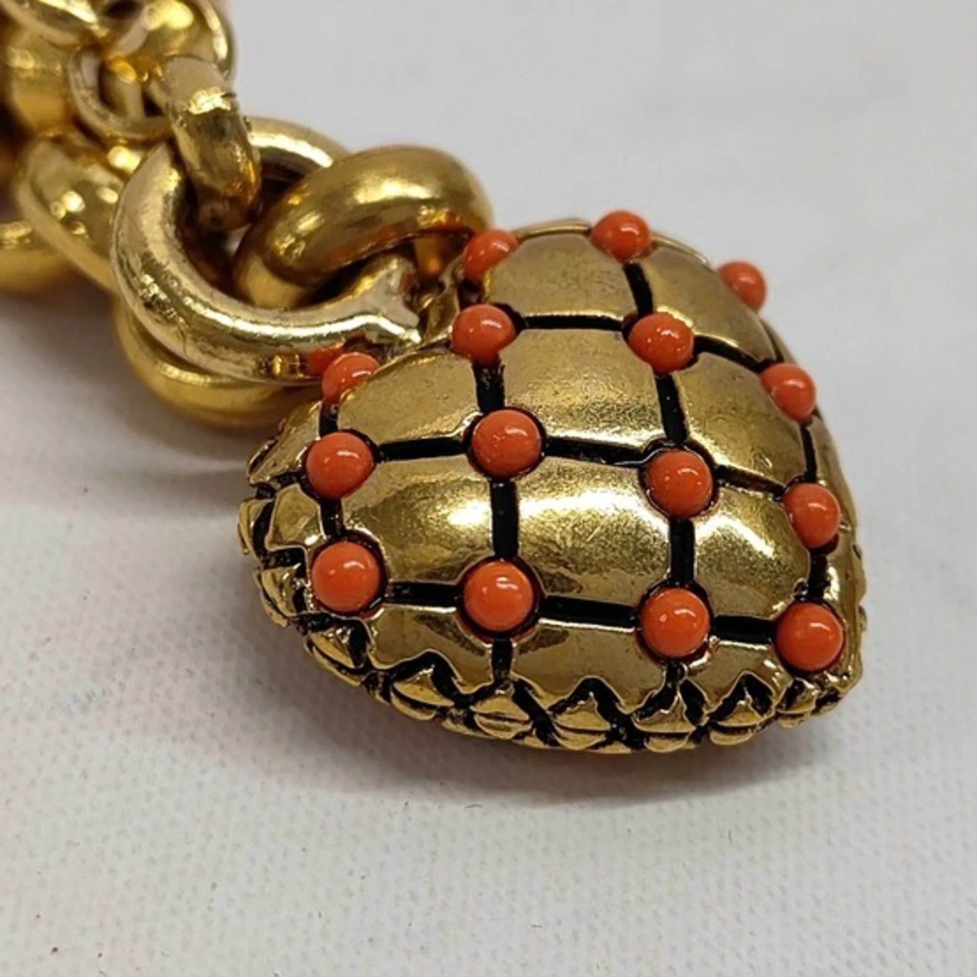 Heart Bracelet Gold Metal - Image 5
