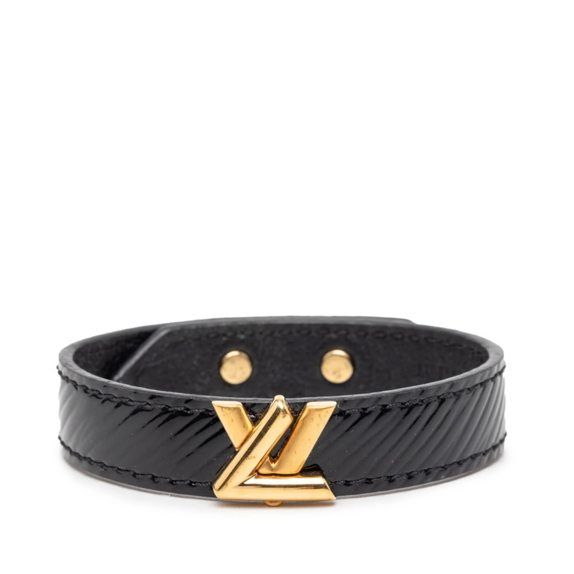 Bracelet Leather Black and Gold