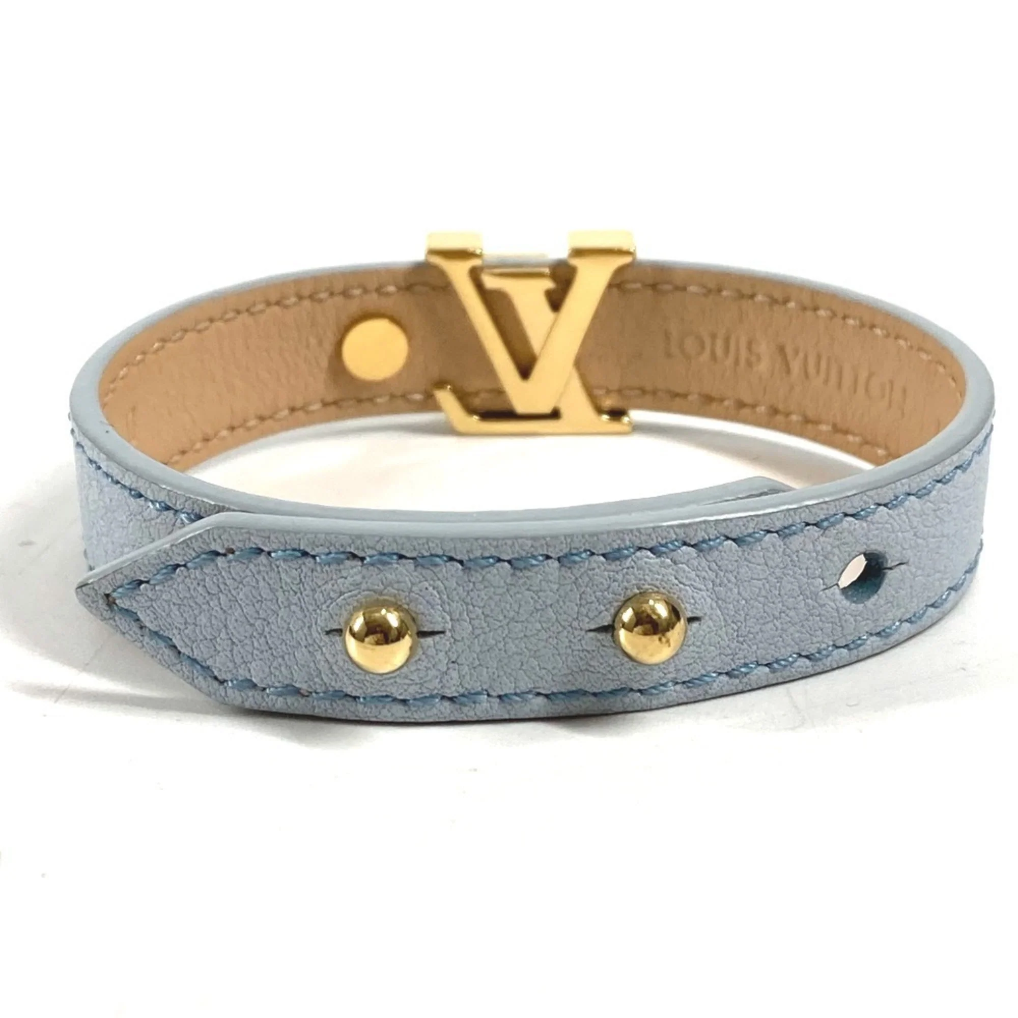 Bracelet Leather Light Blue - Image 2