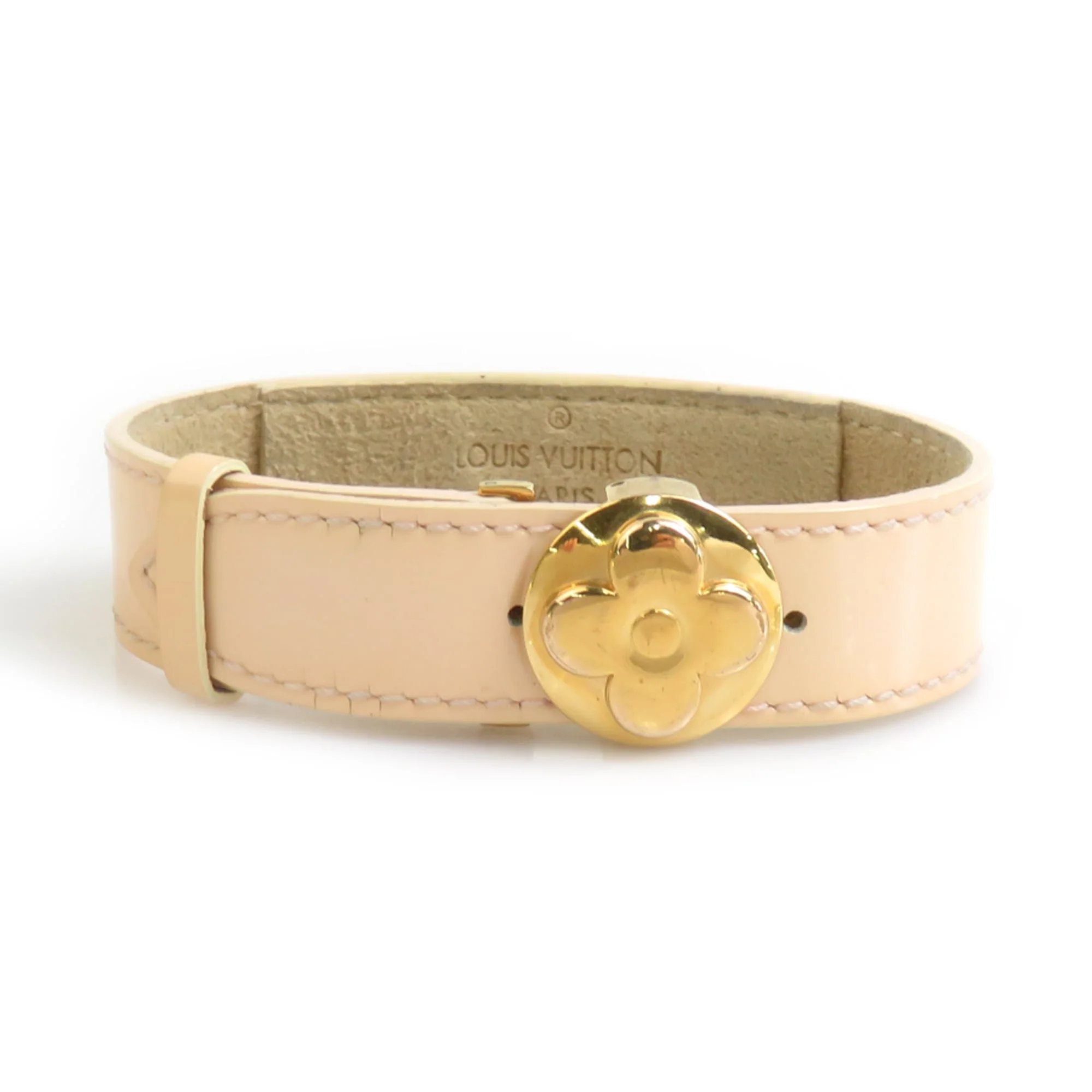 Bracelet Monogram Vernis and Metal Beige and Gold