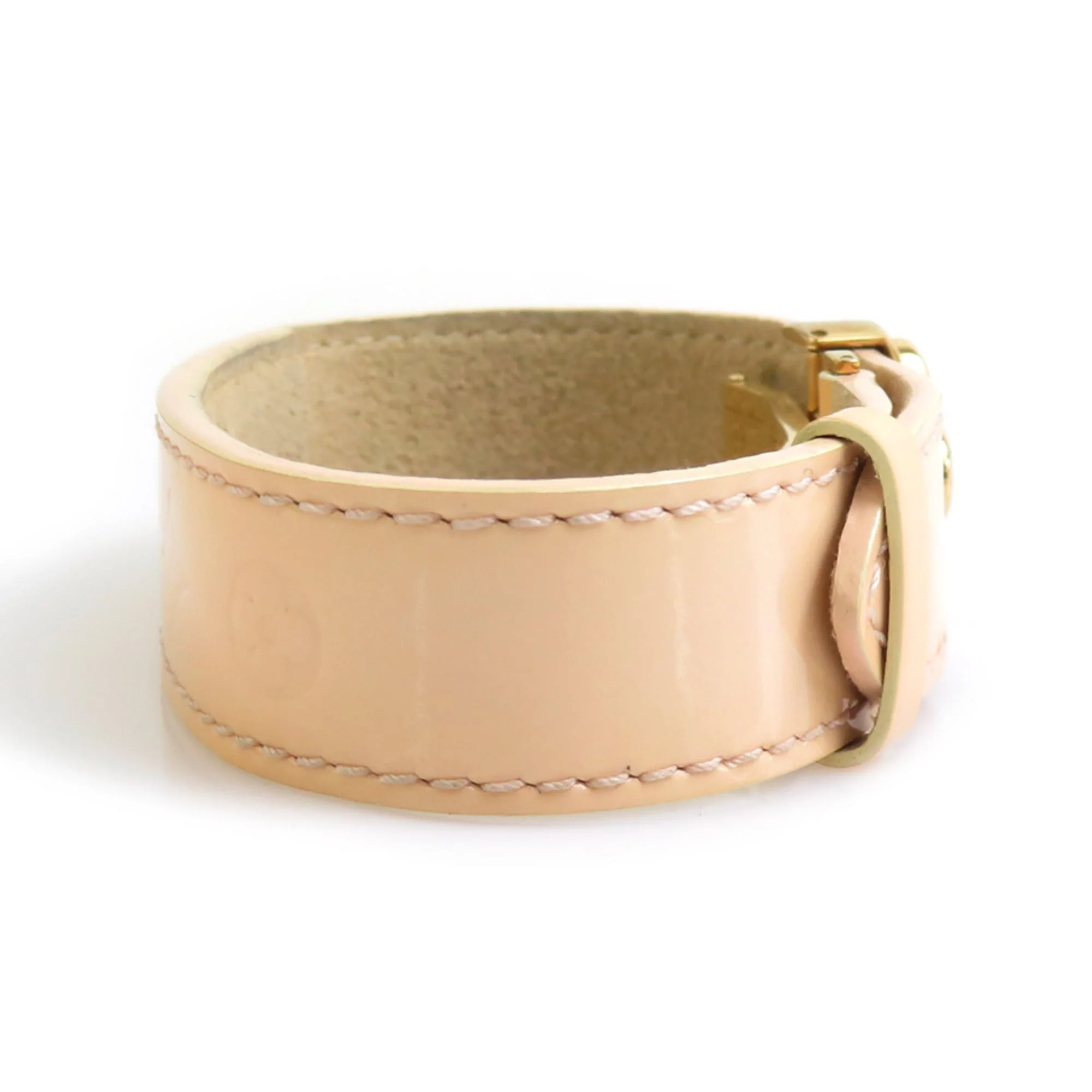 Bracelet Monogram Vernis and Metal Beige and Gold - Image 2