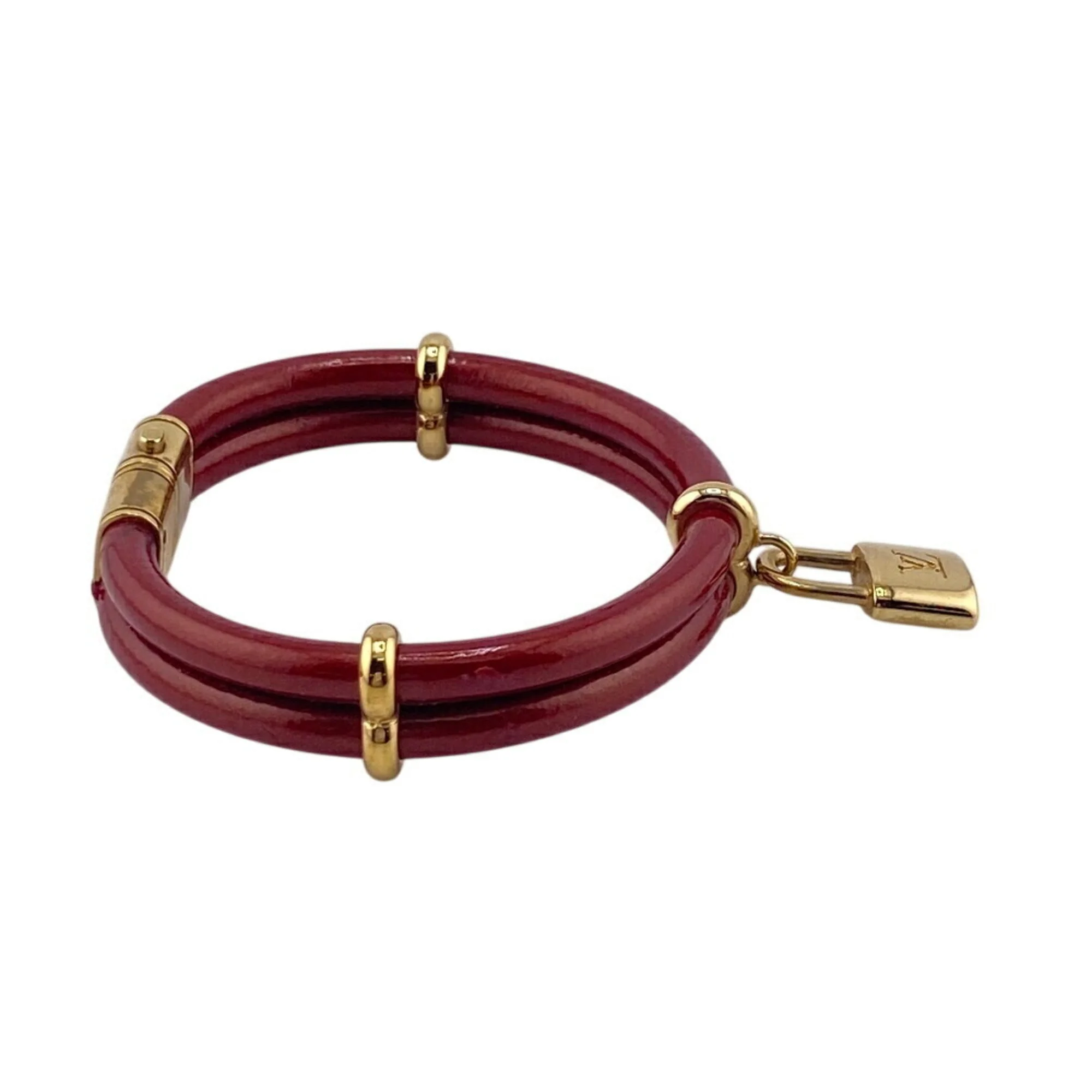 Bracelet Patent Leather Amarante - Image 4
