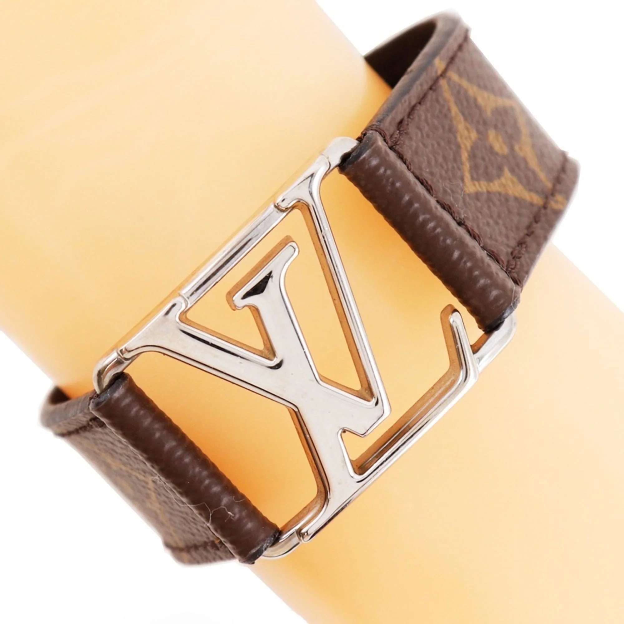 Charm Bracelet Canvas and Monogram Brown