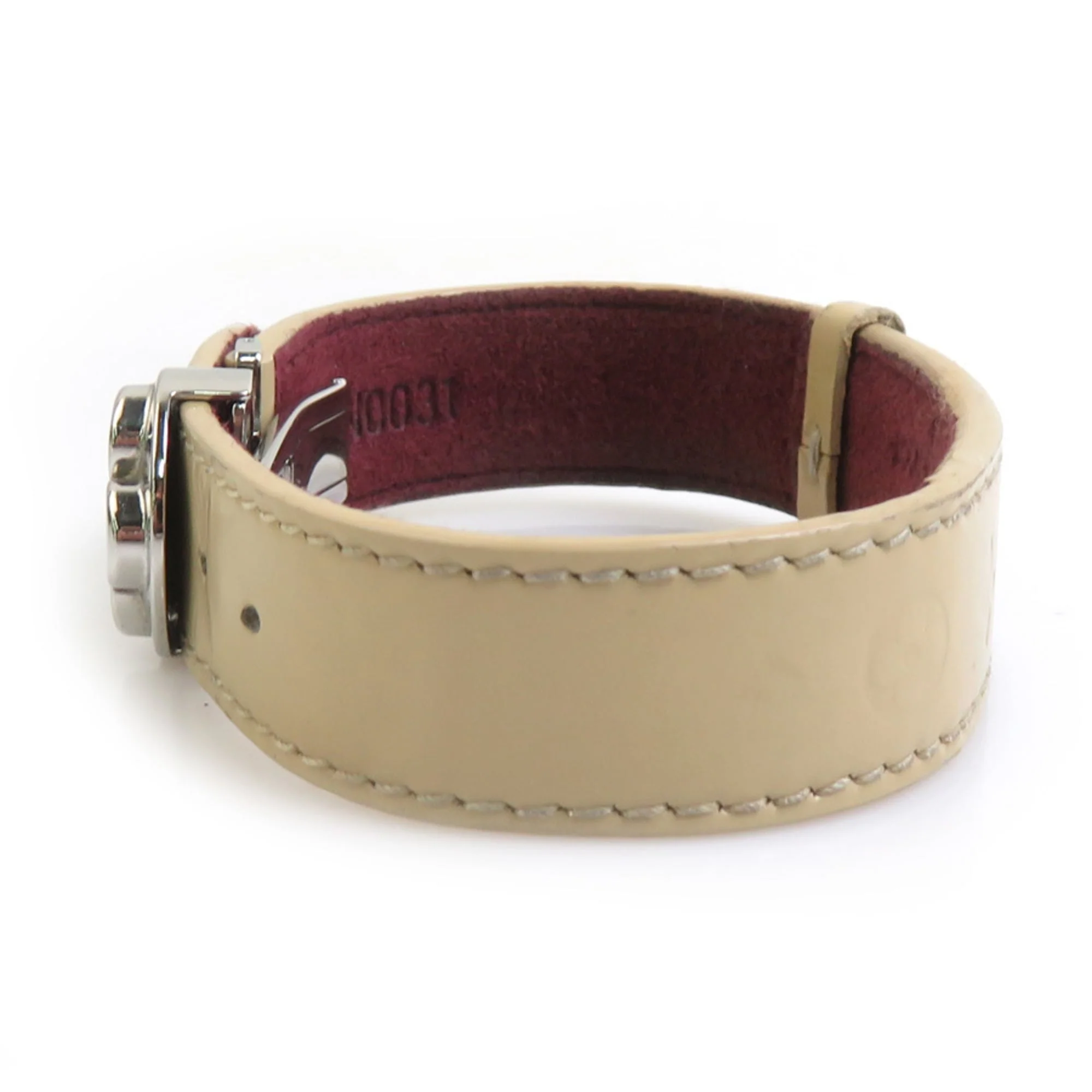Charm Bracelet Leather and Metal Beige and Silver - Image 4