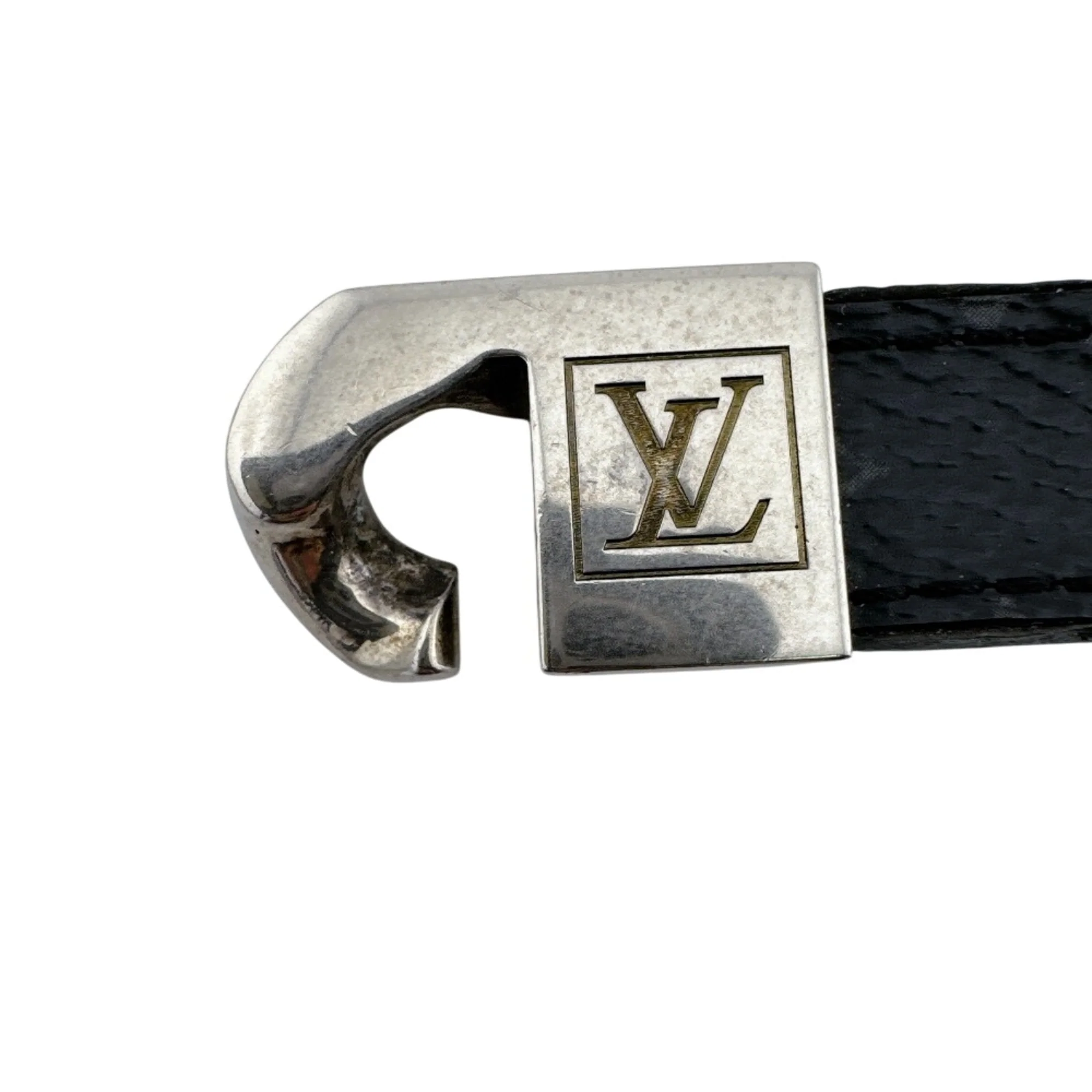 Charm Bracelet Leather and Metal Black and Silver - Image 5