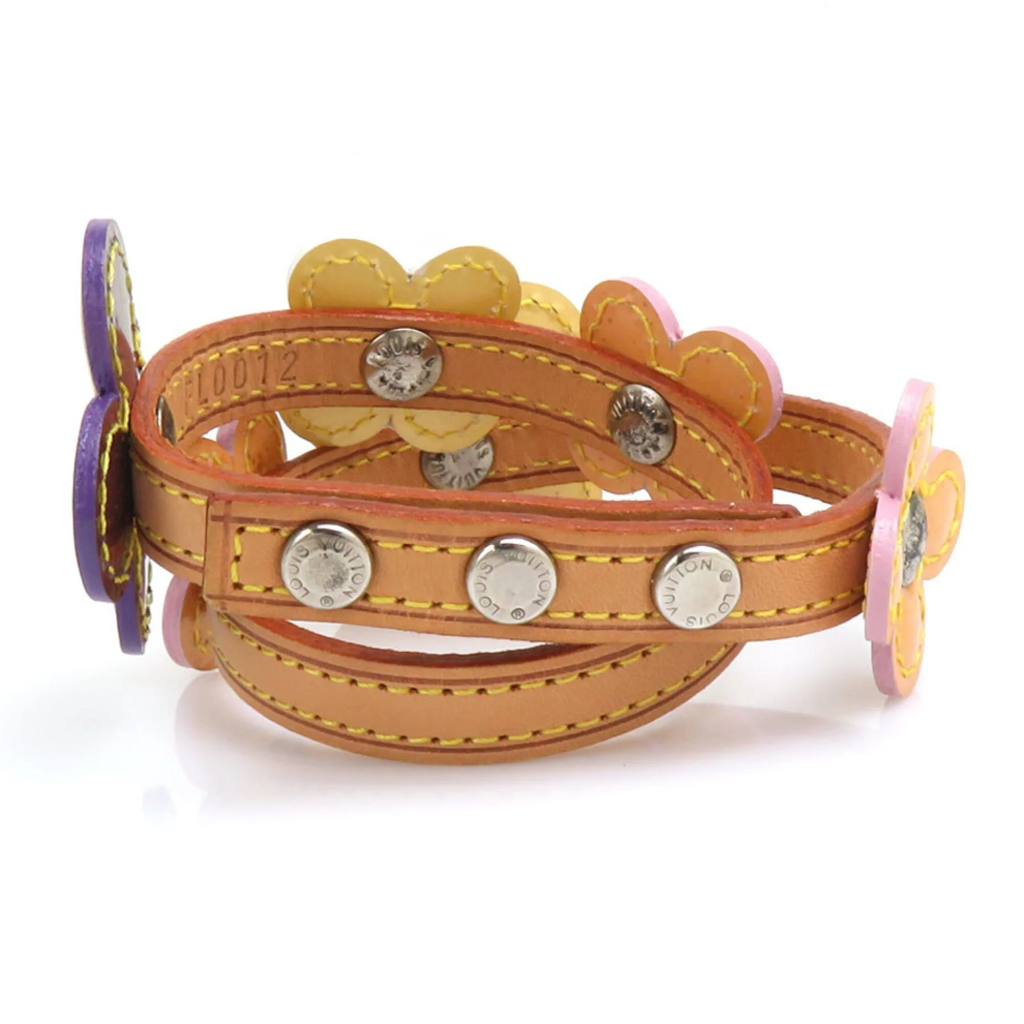 Flower Lexington Bracelet Leather and Patent Leather Beige Multicolor - Image 3