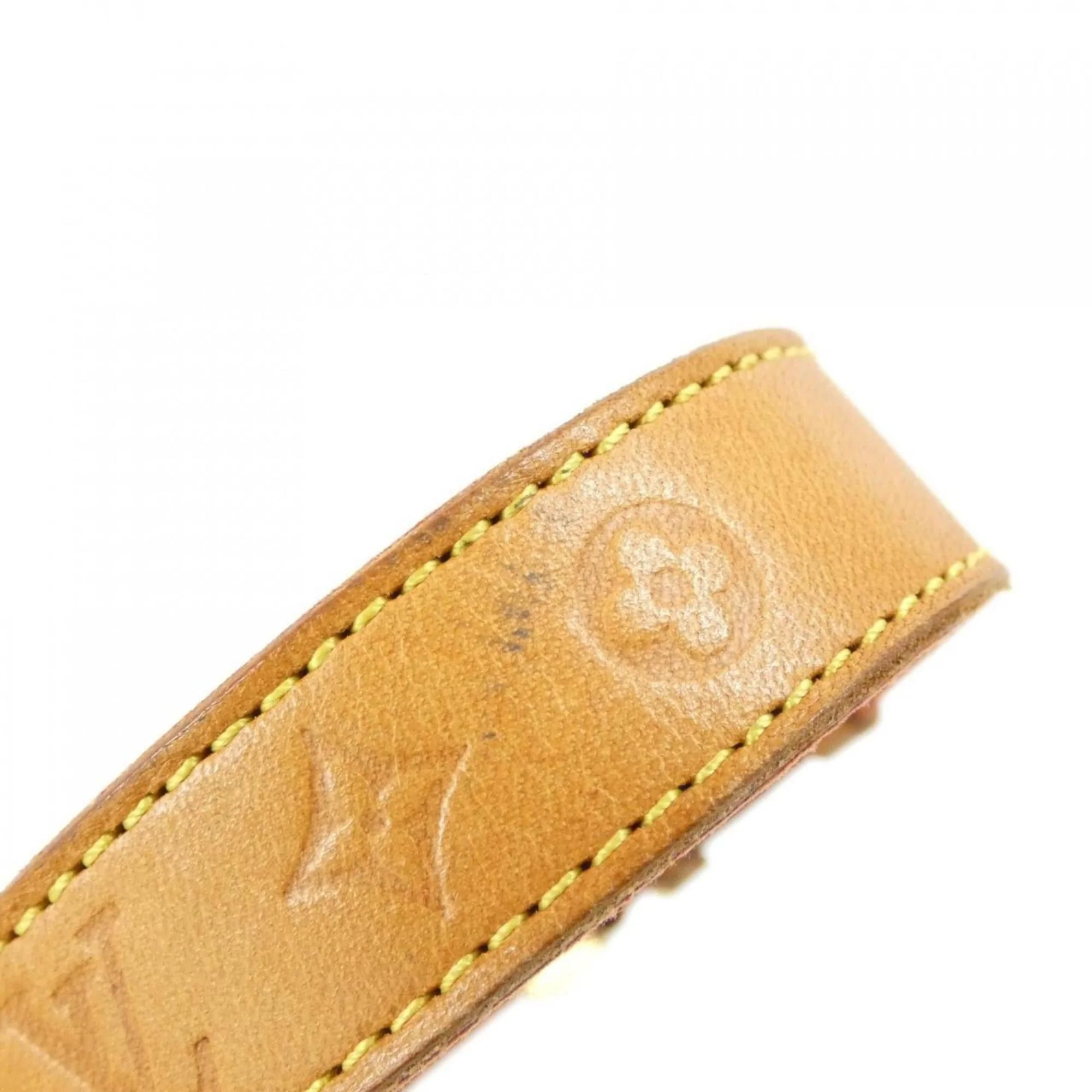 Good Luck Bracelet Leather Beige and Gold and Natural - Image 5
