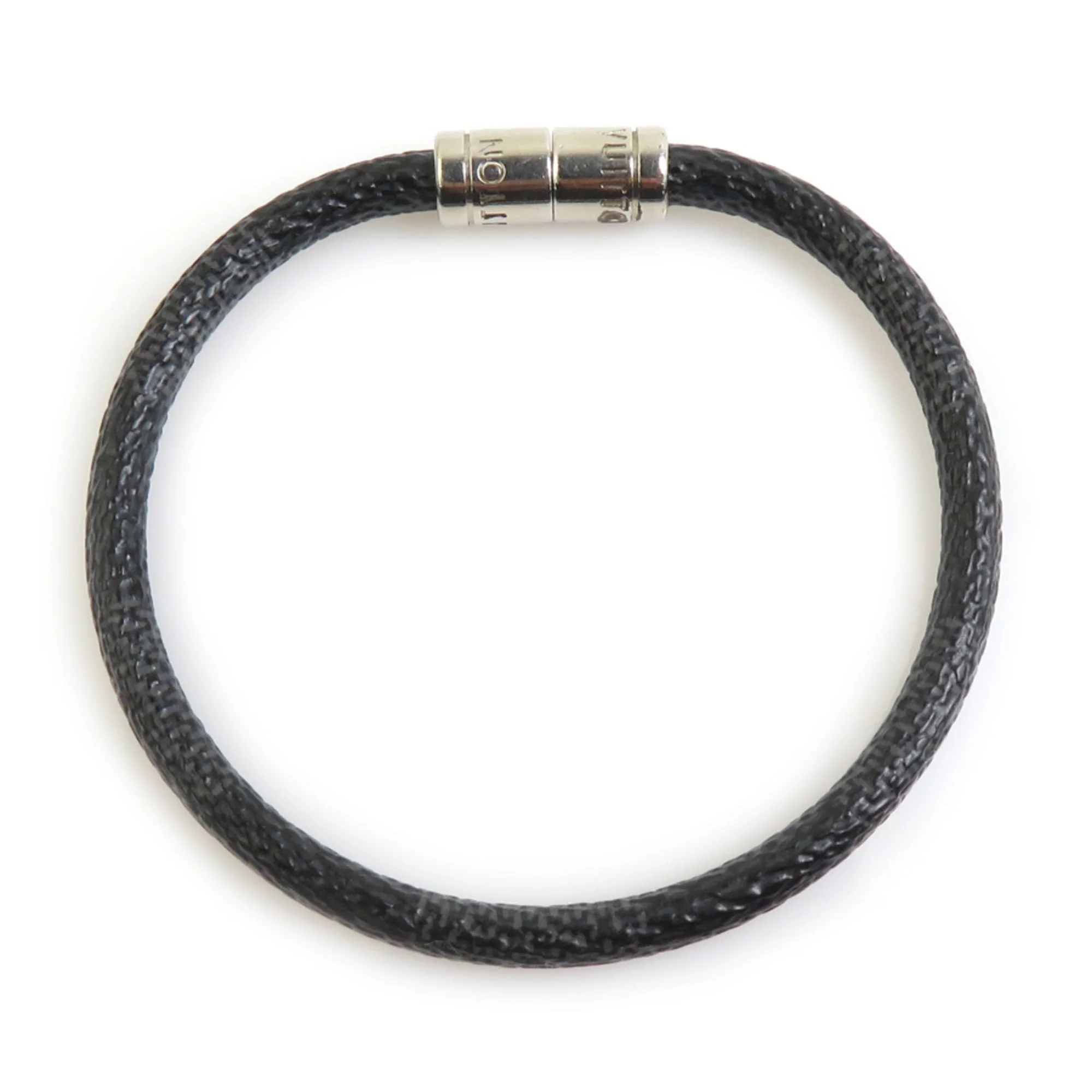Keep It Bracelet Damier Graphite and Metal Dark Gray and Silver - Image 5