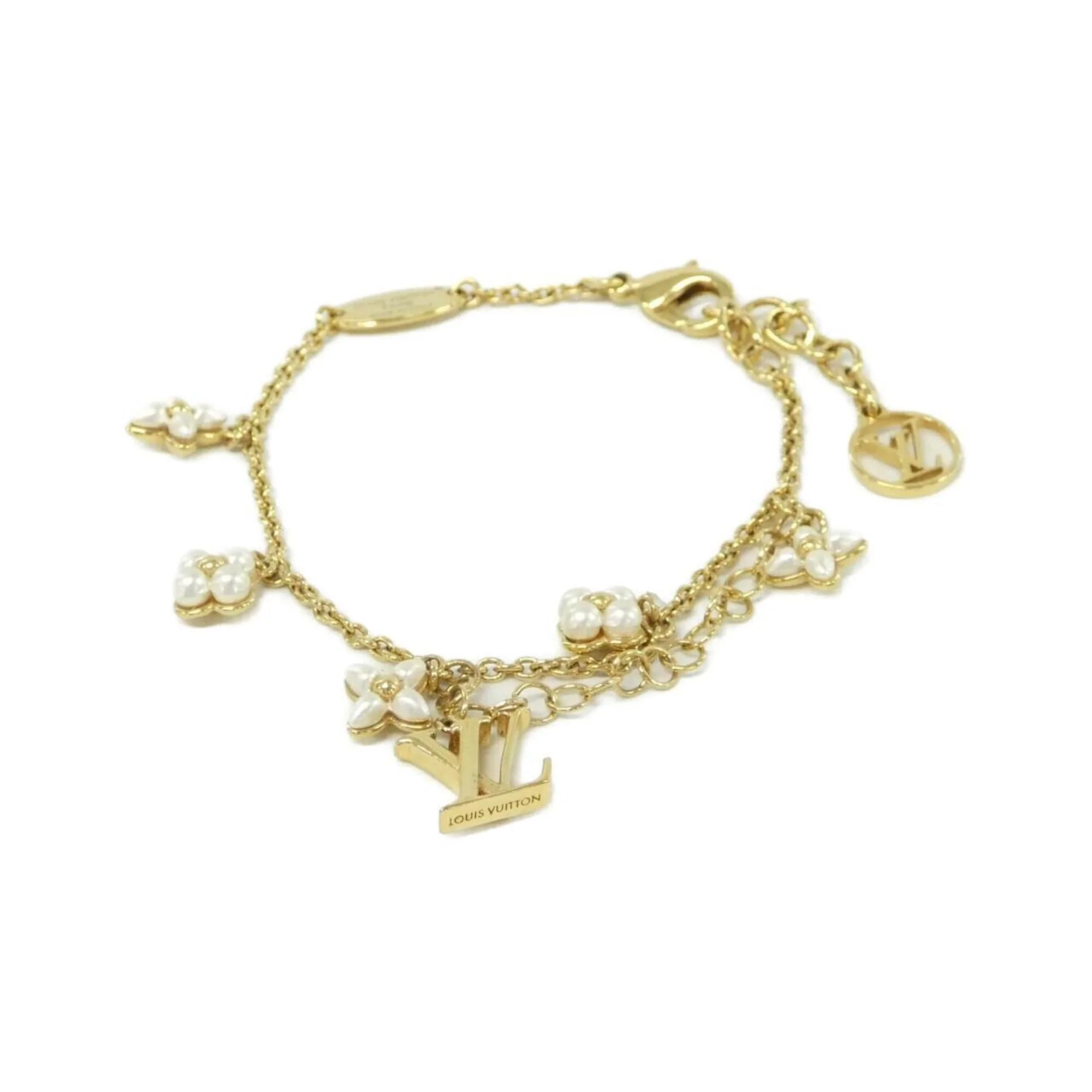 LV Floragram Bracelet Gold and White