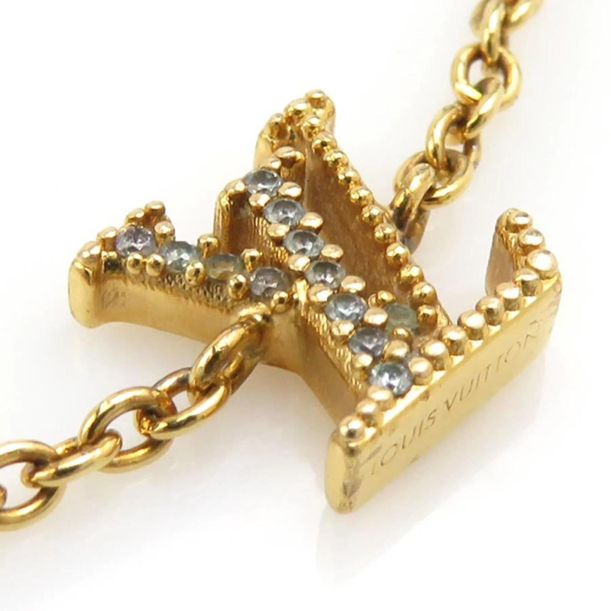Metal and Rhinestone Bracelet Gold - Image 2