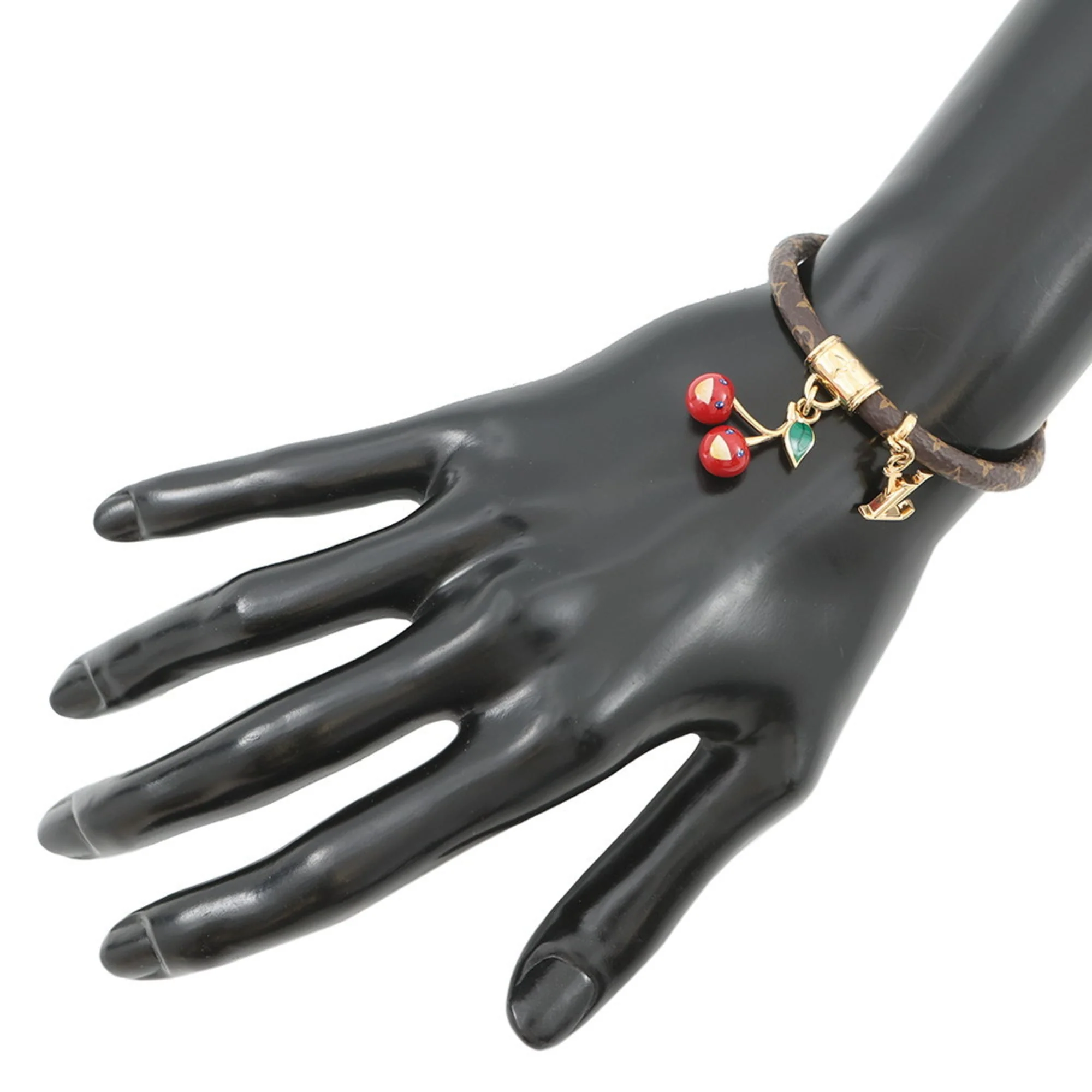 Monogram Bracelet Brown Cherry Gold - Image 4