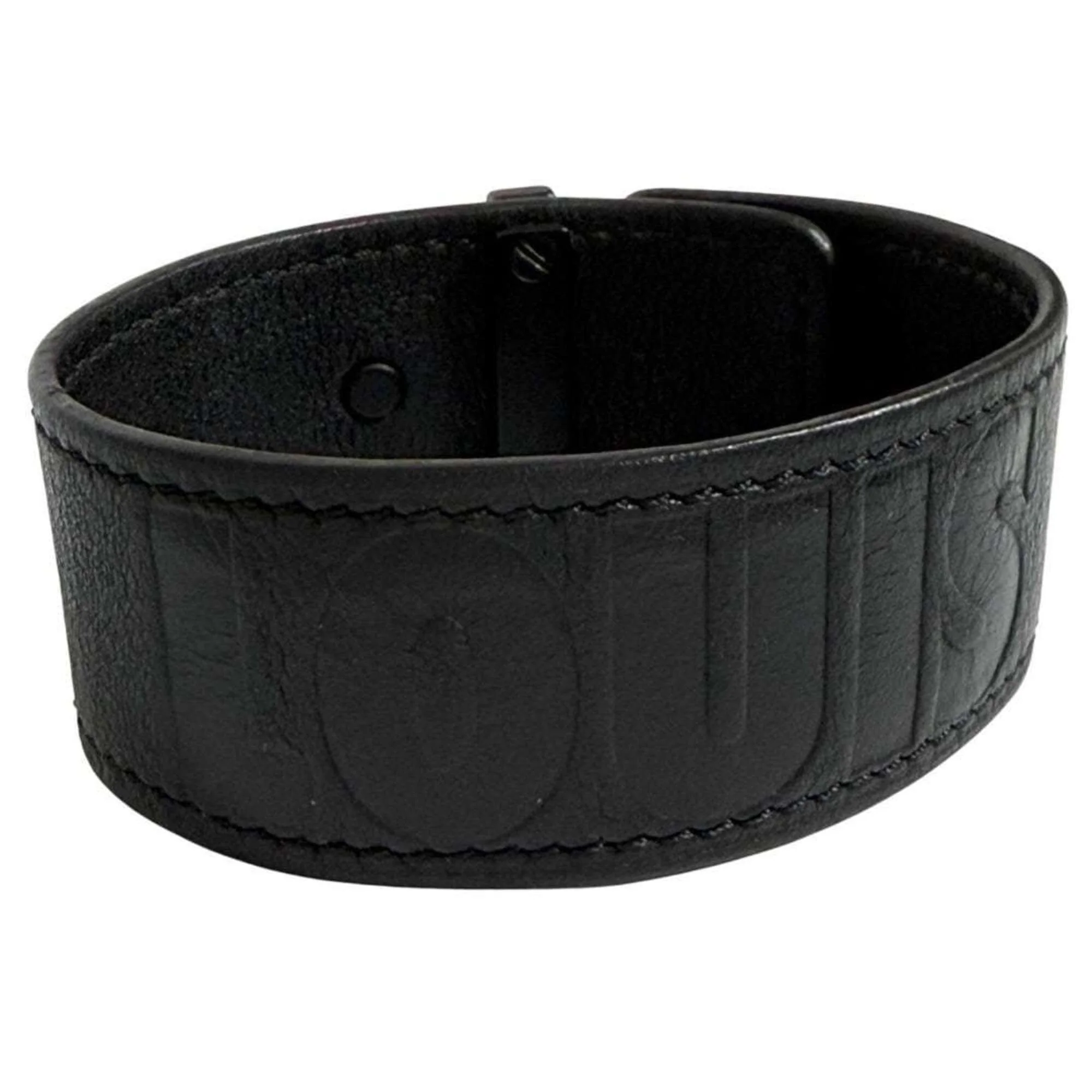 Wide Bracelet Leather Black