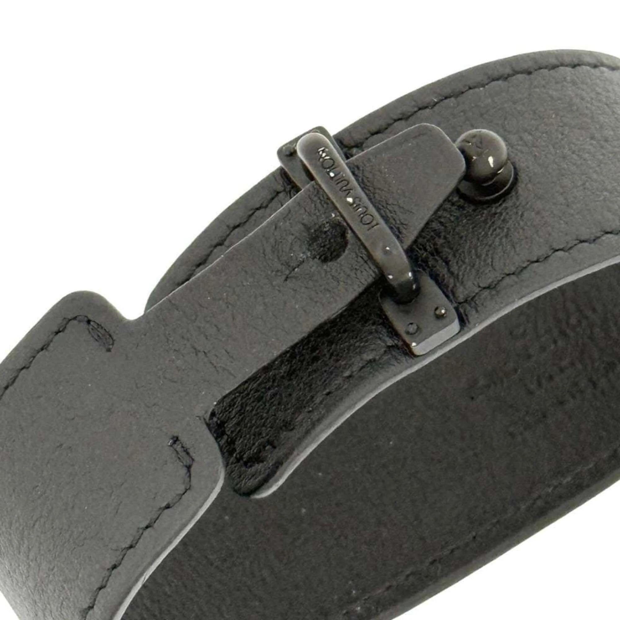 Wide Bracelet Leather Black - Image 6