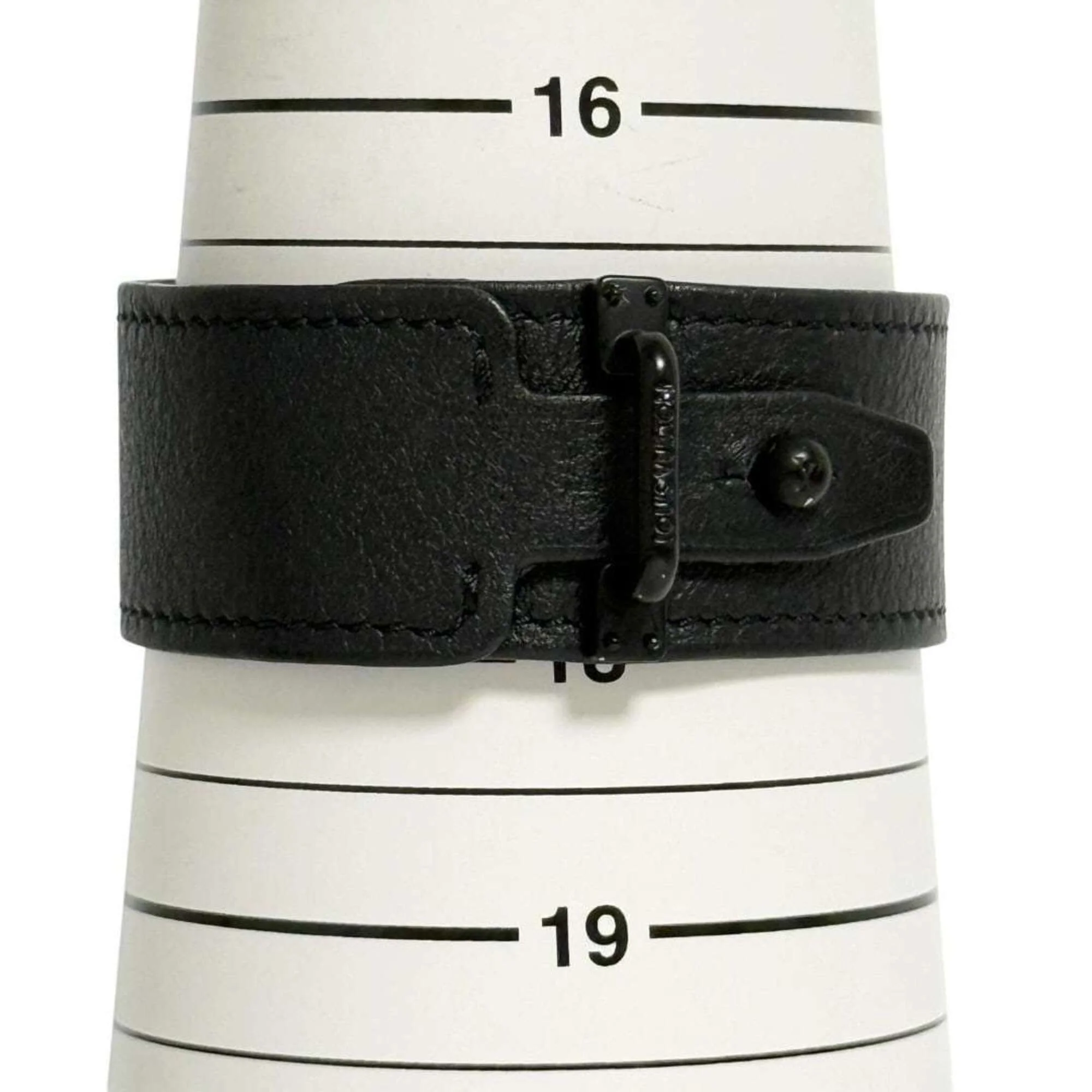 Wide Bracelet Leather Black - Image 9