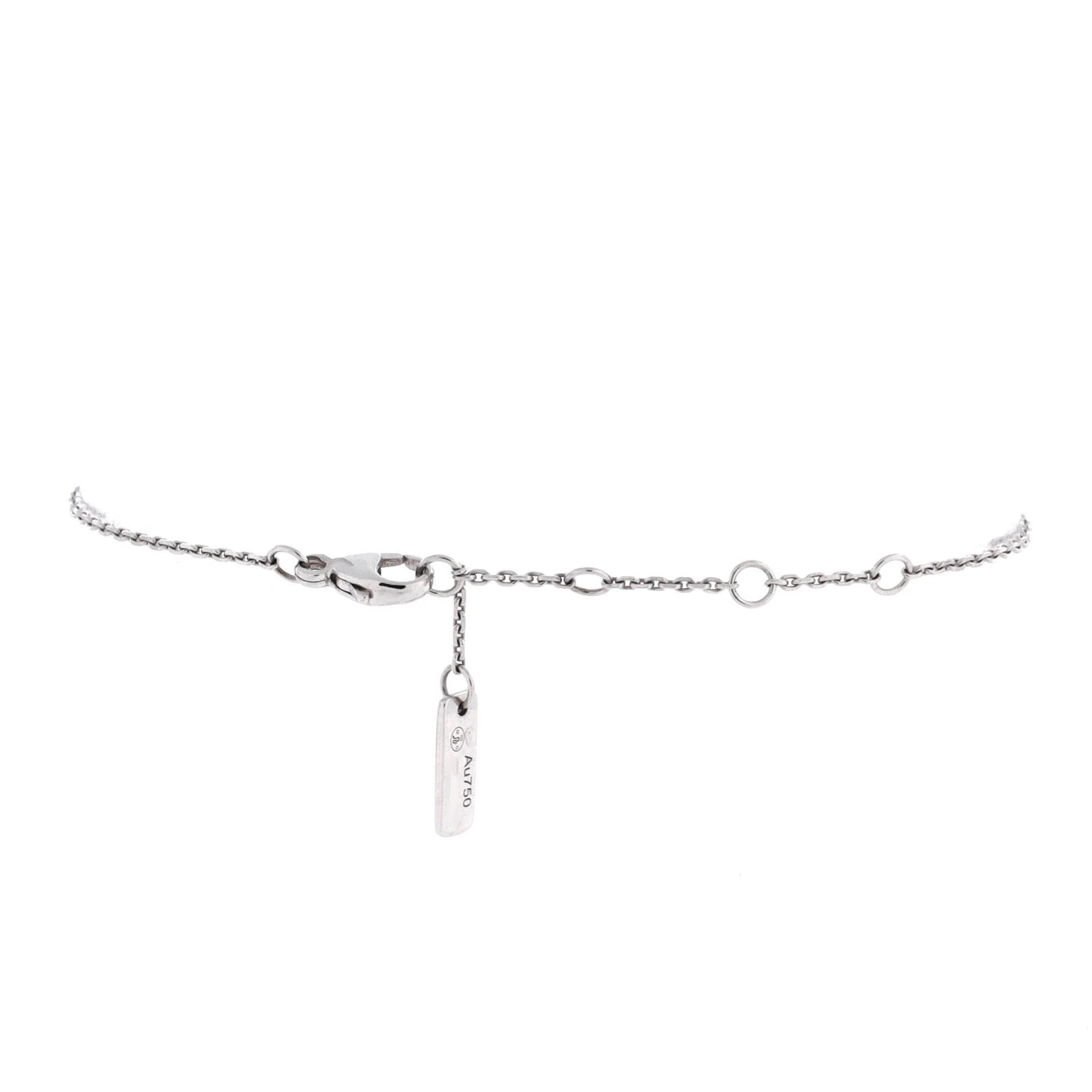 Move Uno Chain Bracelet 18K White Gold with Pave Diamonds - Image 3