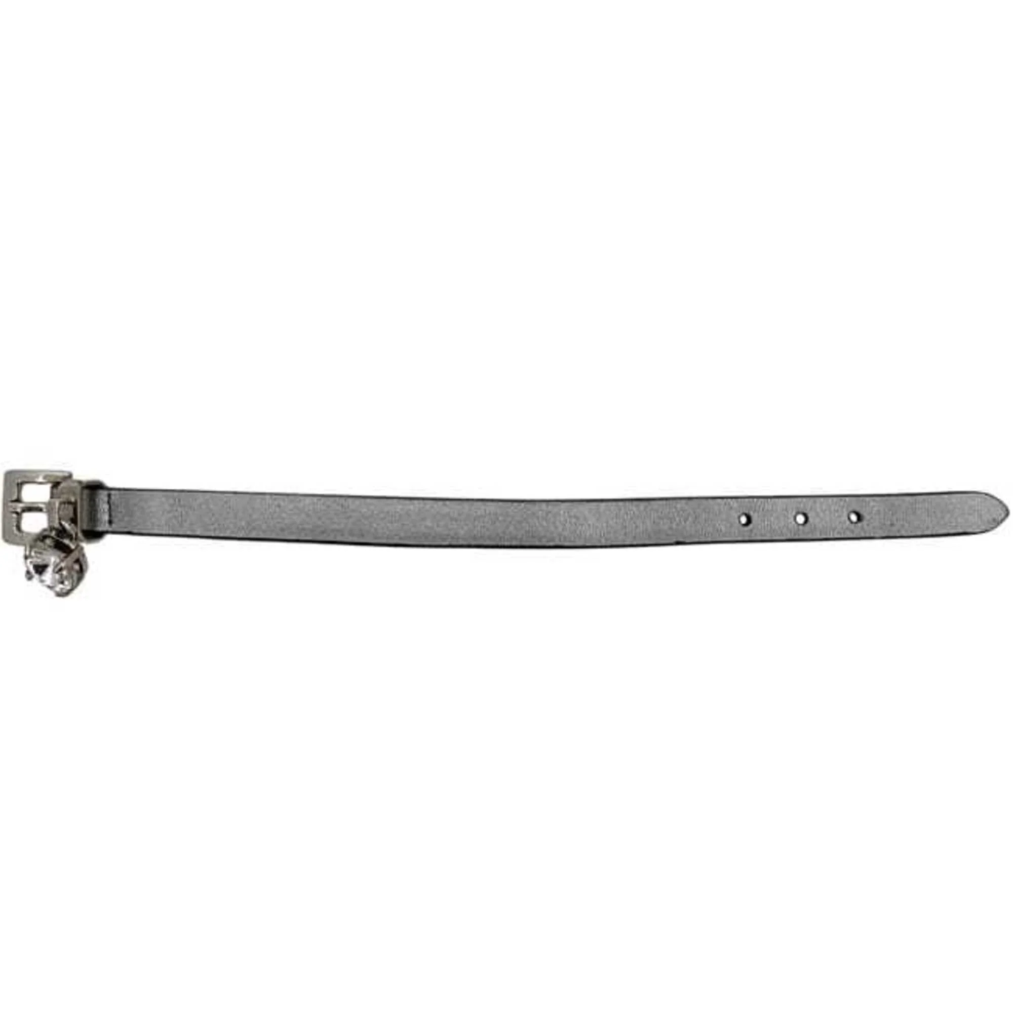 Bracelet Leather and Rhinestone Silver - Image 4