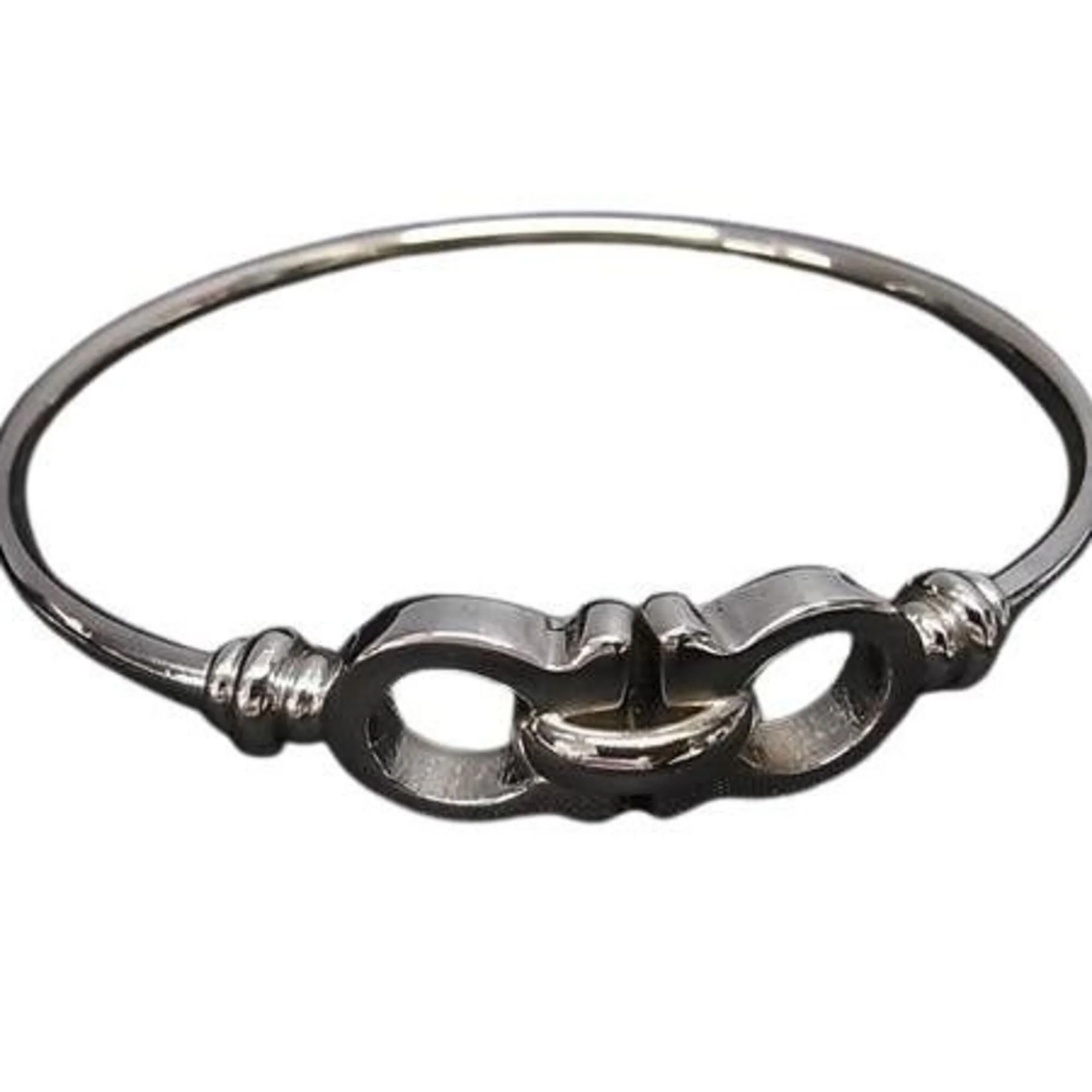Double Gancini Bracelet Metal Silver
