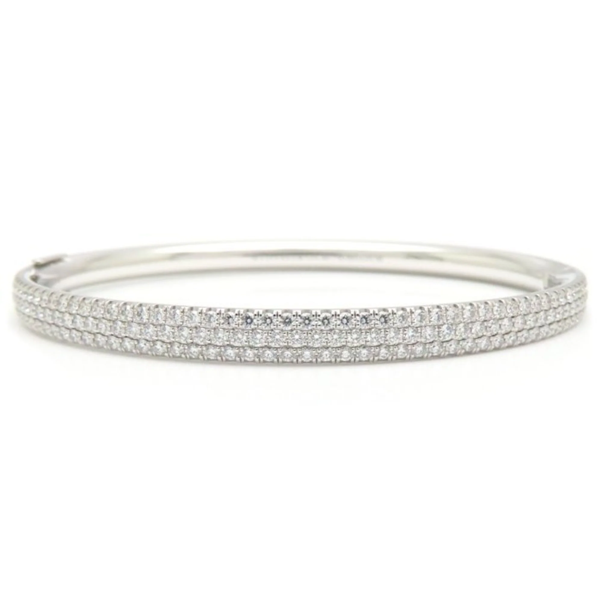 Bangle 18K White Gold With Diamond Bracelet - Image 2