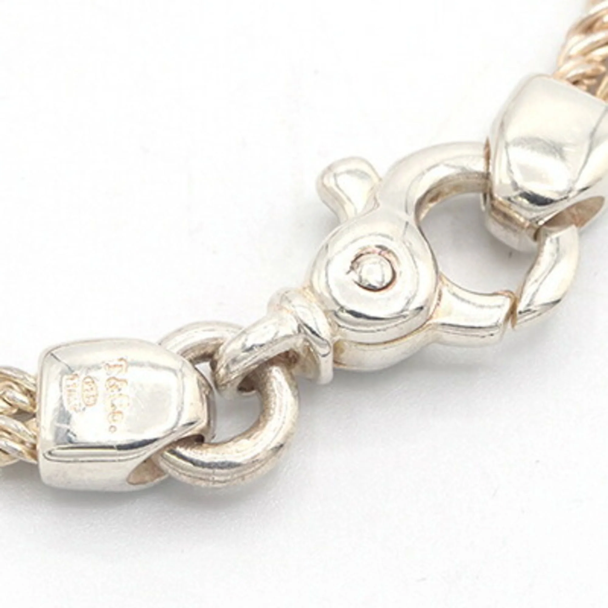 Center Knot Double Rope Bracelet Sterling Silver - Image 3