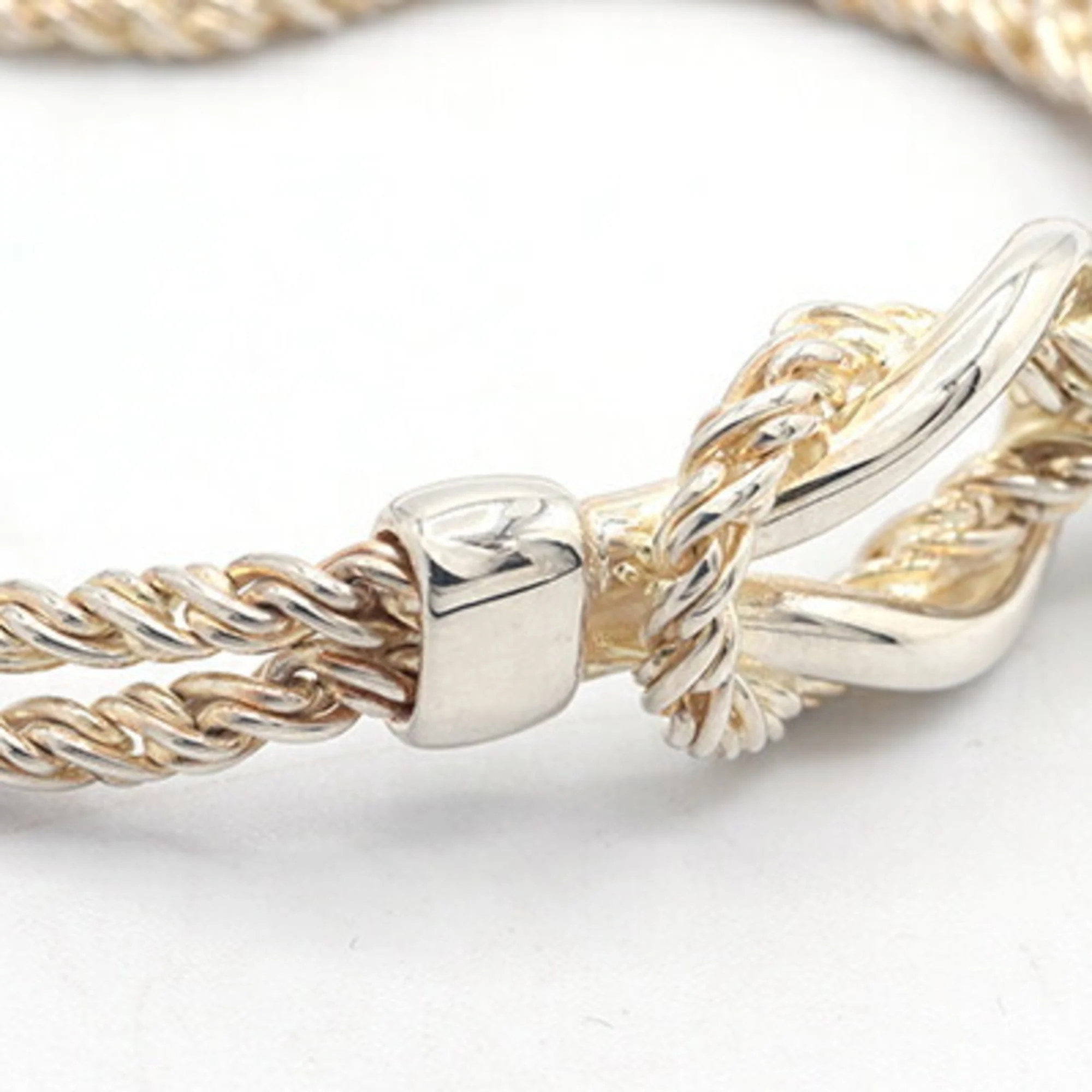Center Knot Double Rope Bracelet Sterling Silver - Image 6