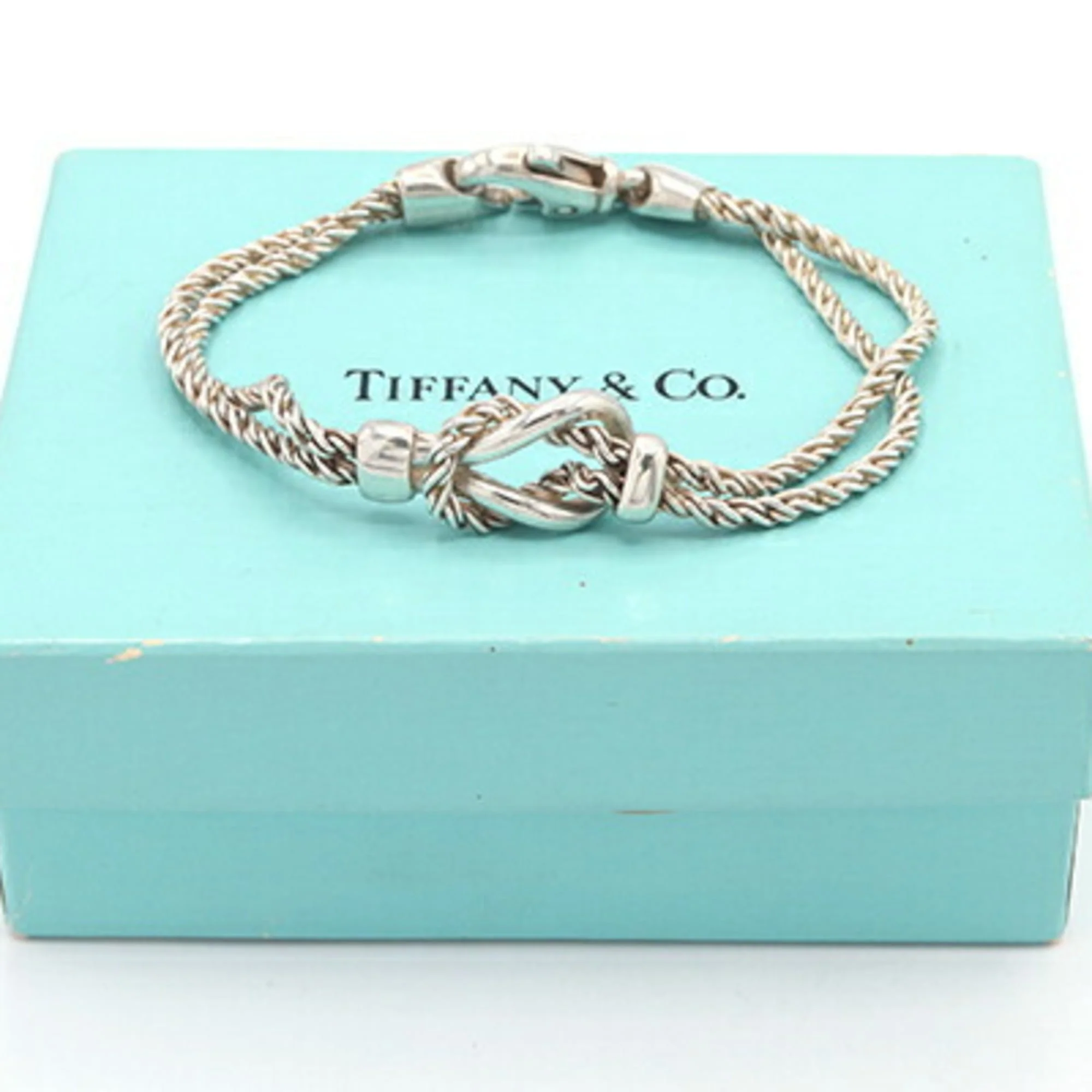 Center Knot Double Rope Bracelet Sterling Silver - Image 7