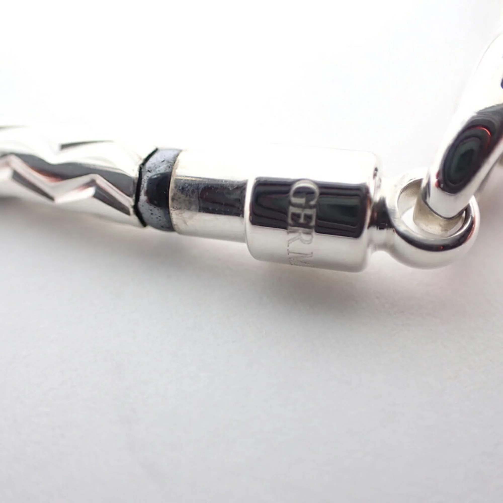 Charm Bracelet Sterling Silver with Aztec Zigzag Hematite - Image 5