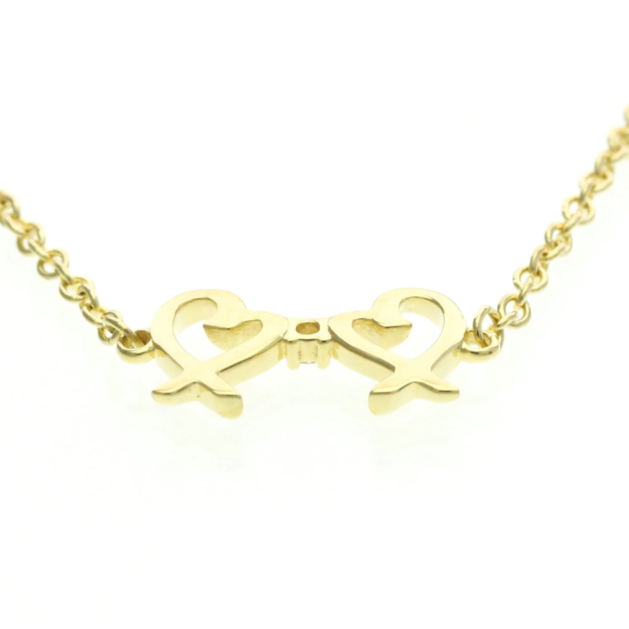 Double Loving Heart Bracelet 18K Yellow Gold with Diamond - Image 3