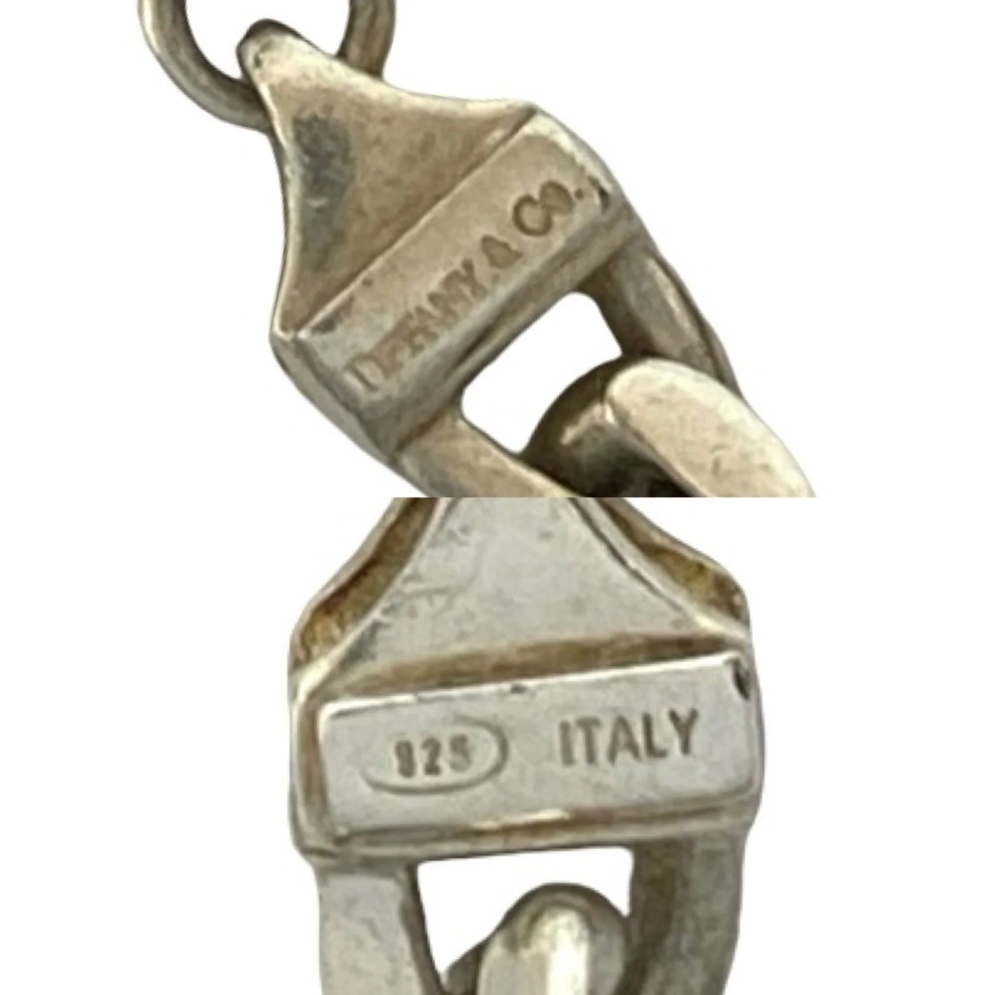 Figaro Chain Bracelet Sterling Silver and 18K Yellow Gold - Image 3