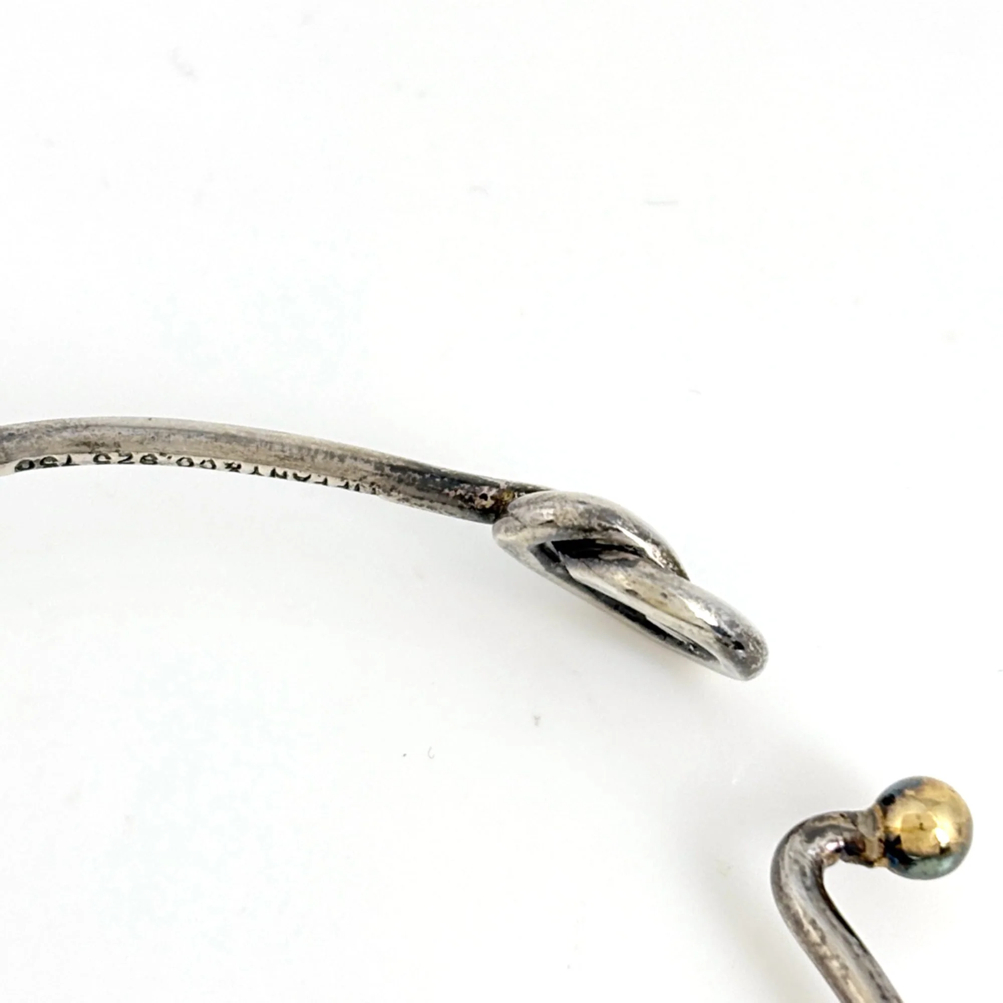 Hook Eye Bangle Bracelet Sterling Silver - Image 4