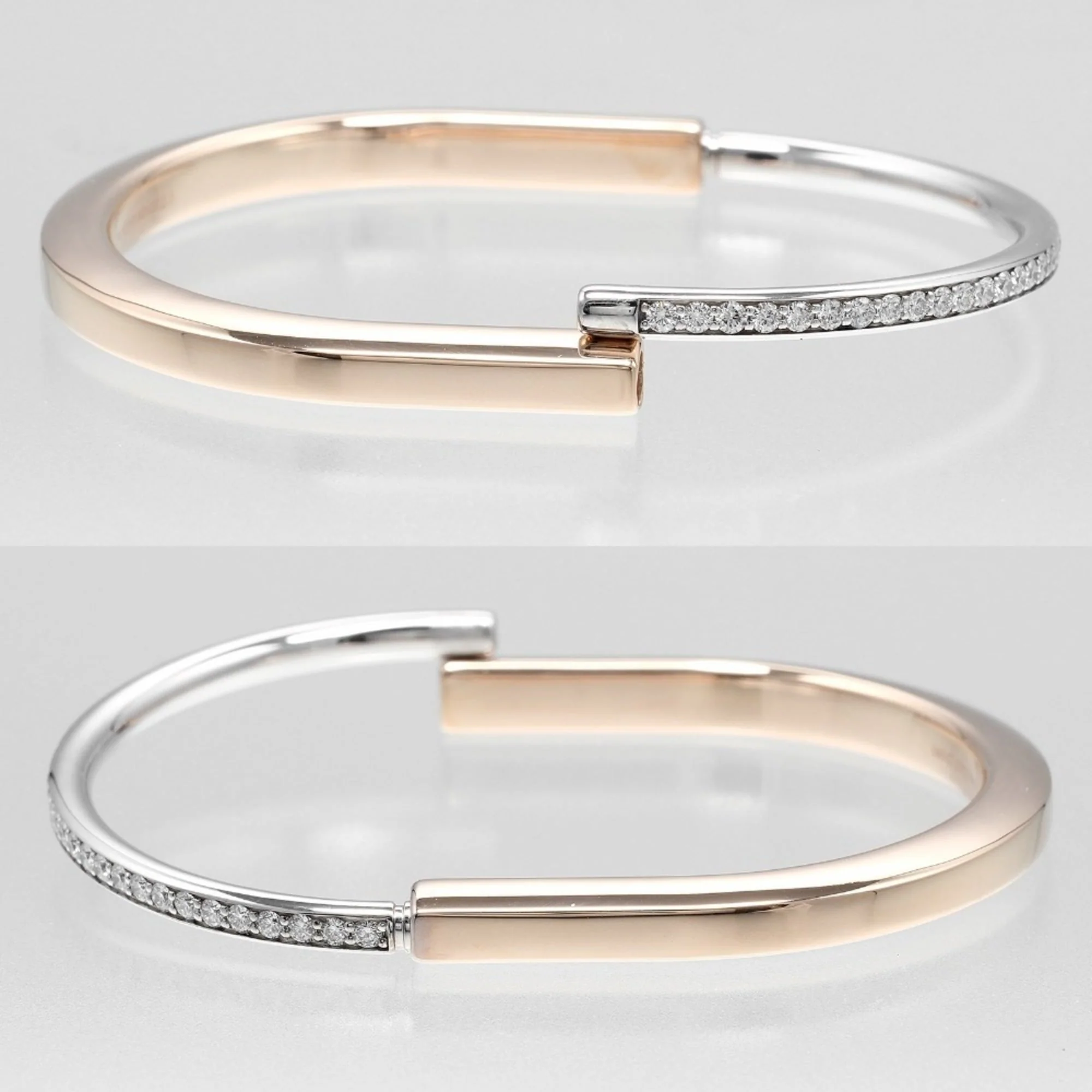 Lock Bracelet 18K Rose Gold and 18K White Gold - Image 5