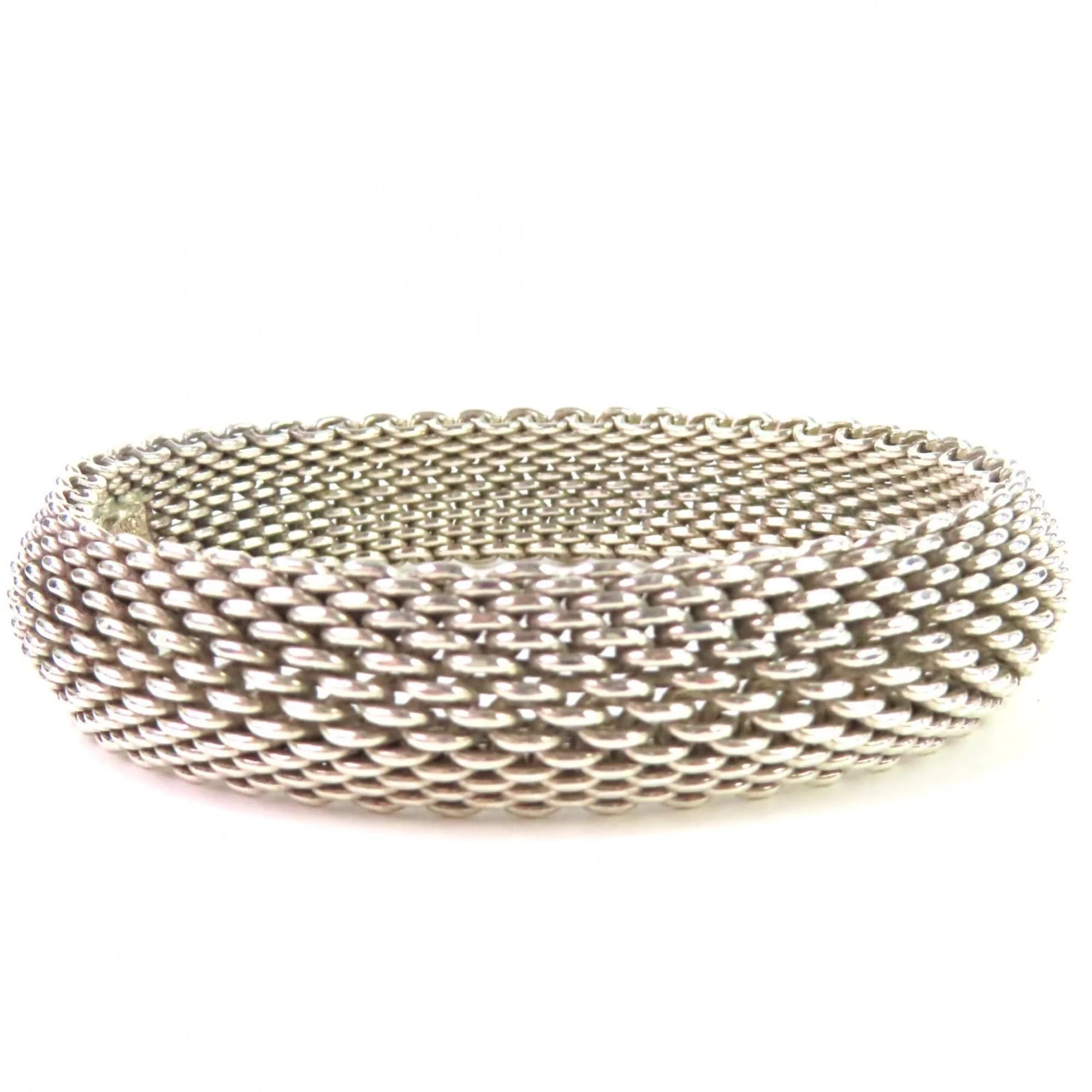 Mesh Bangle Bracelet Sterling Silver - Image 4