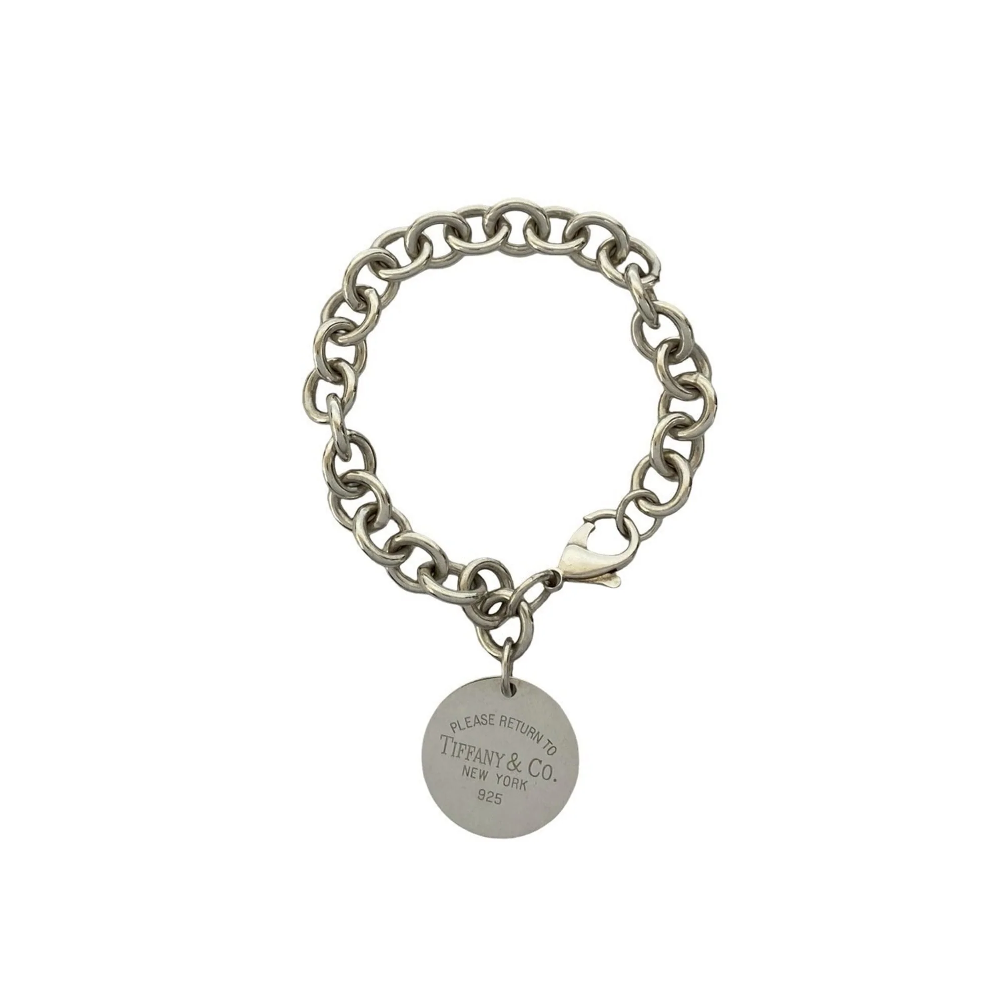 Round Tag Bracelet Sterling Silver